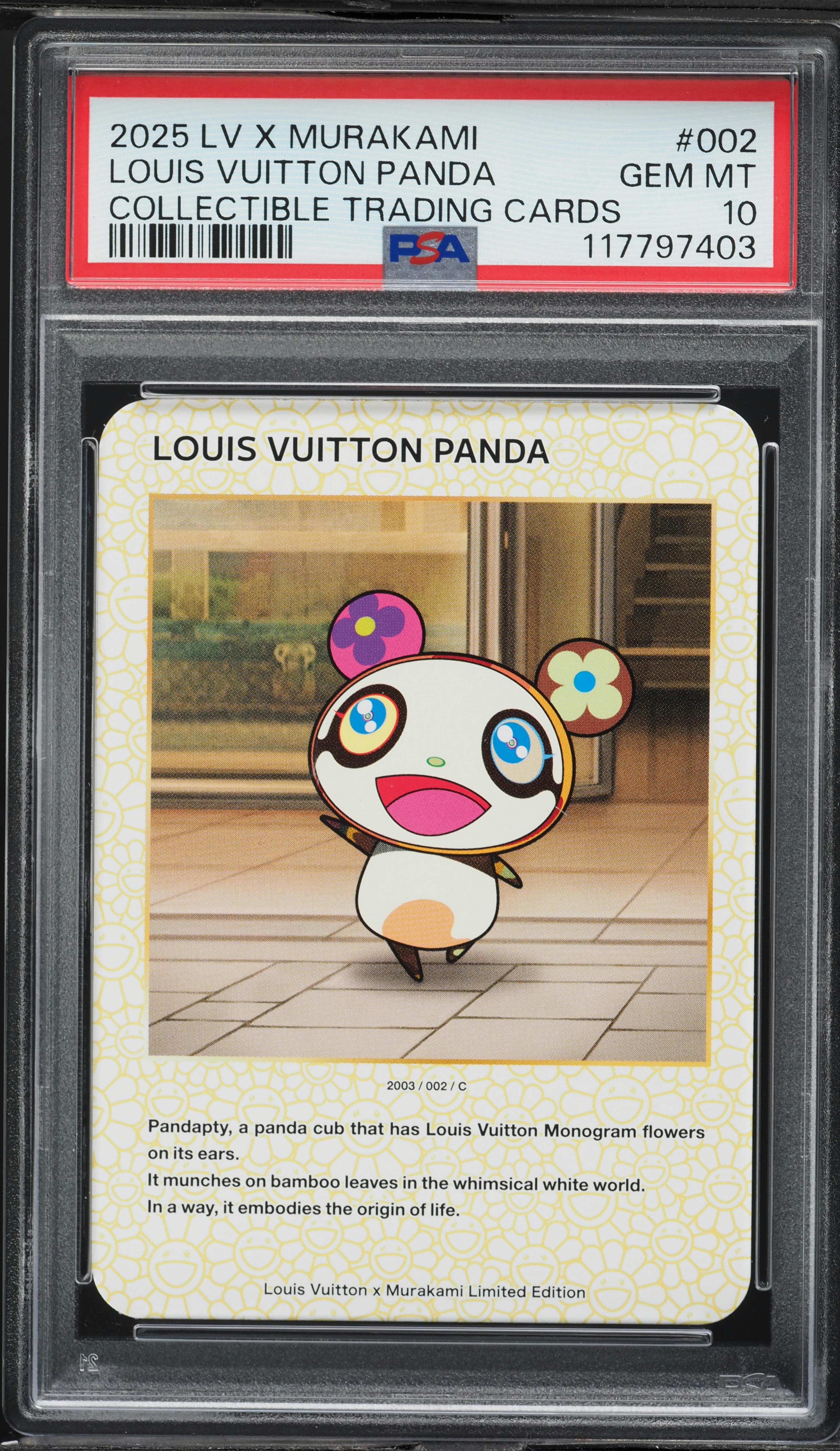 2025 Louis Vuitton X Murakami Collectible Panda #2 PSA 10 GEM MINT