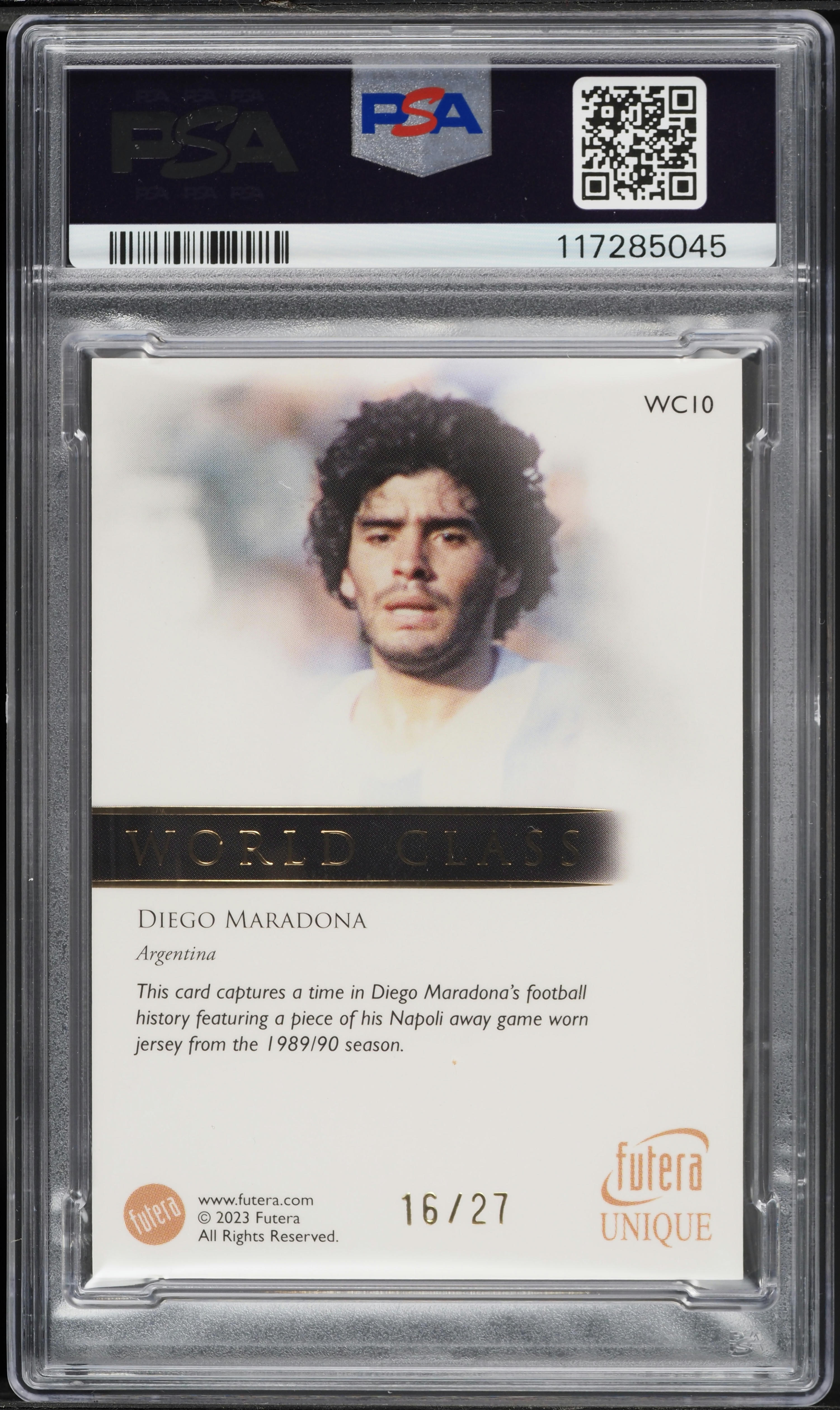 2023 Futera Unique World Football World Class Diego Maradona PATCH
