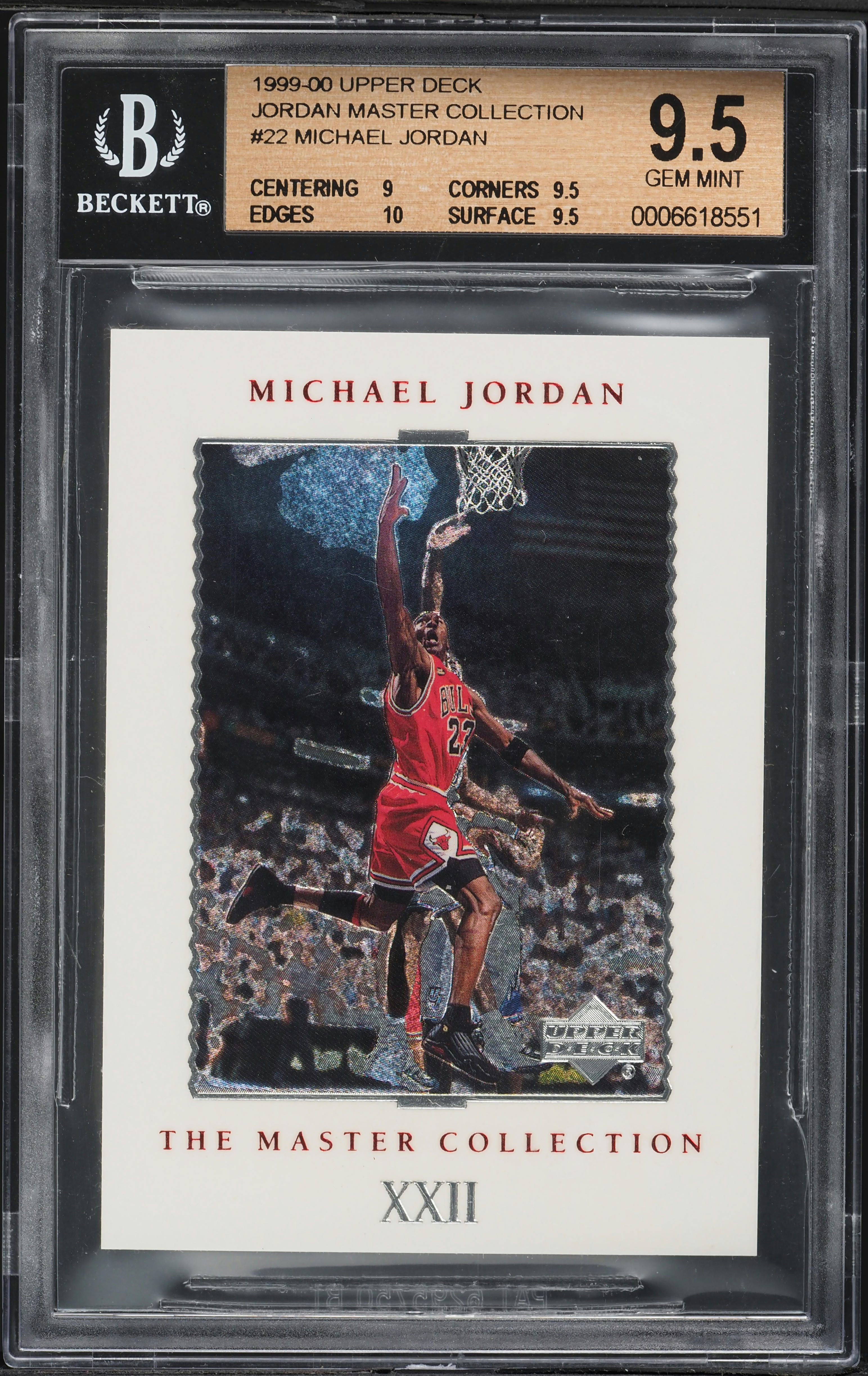 1999 Upper Deck Jordan Master Collection Michael Jordan #22 BGS 