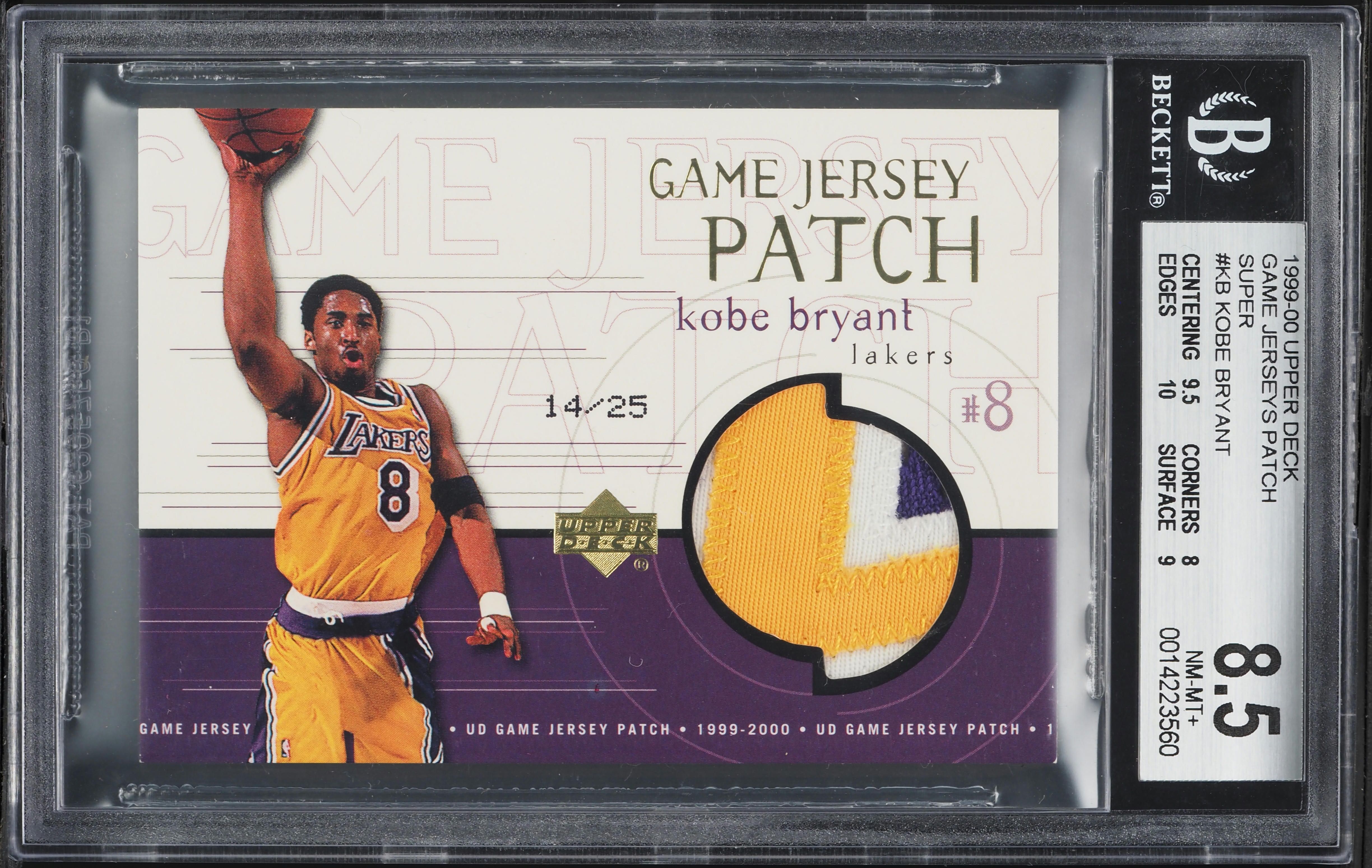 1999 Upper Deck Game Jerseys Super Kobe Bryant PATCH /25 #KB BGS