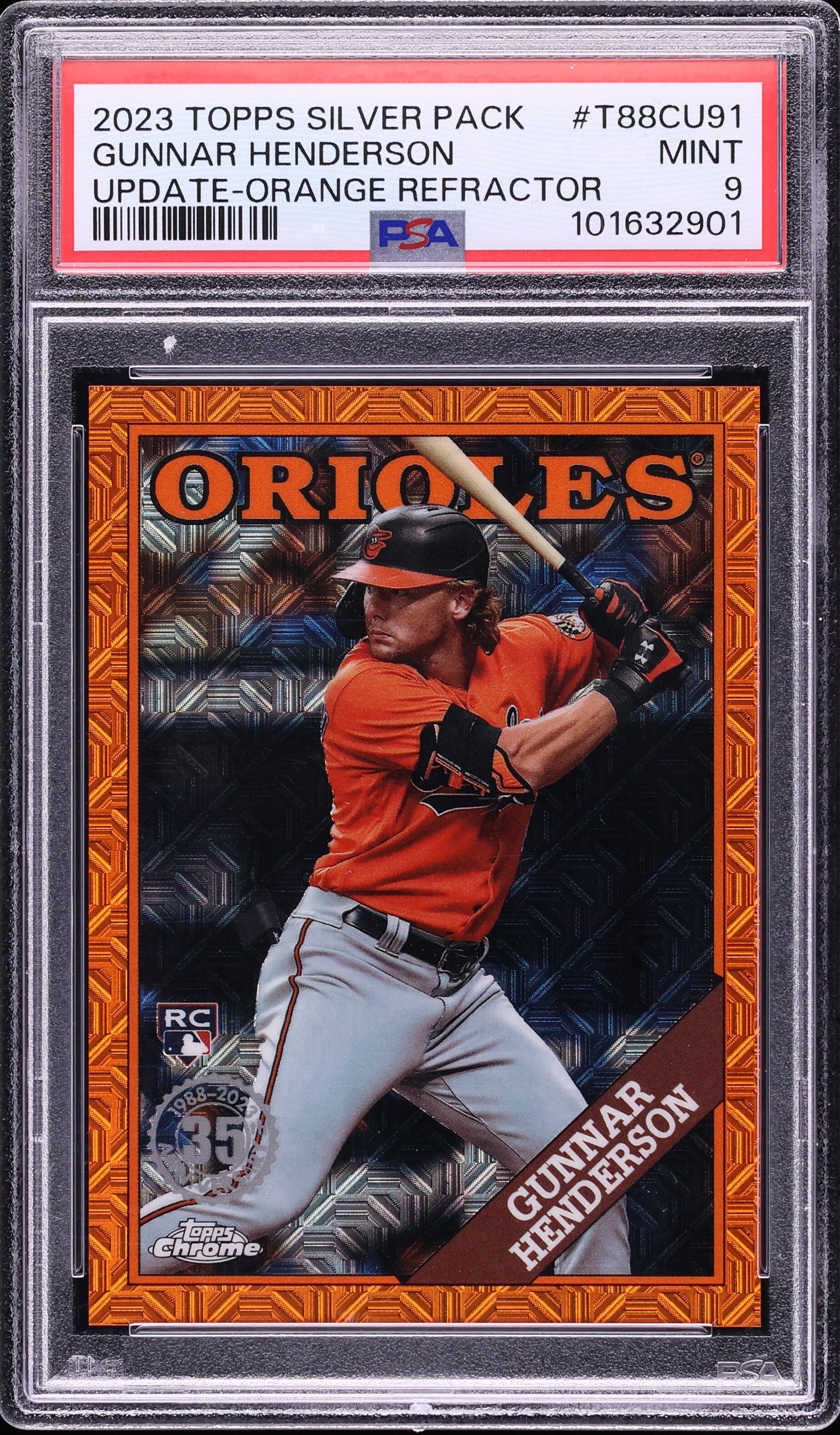 2023 Topps Silver Pack '88 Chrome Promo Update Orange Refractor
