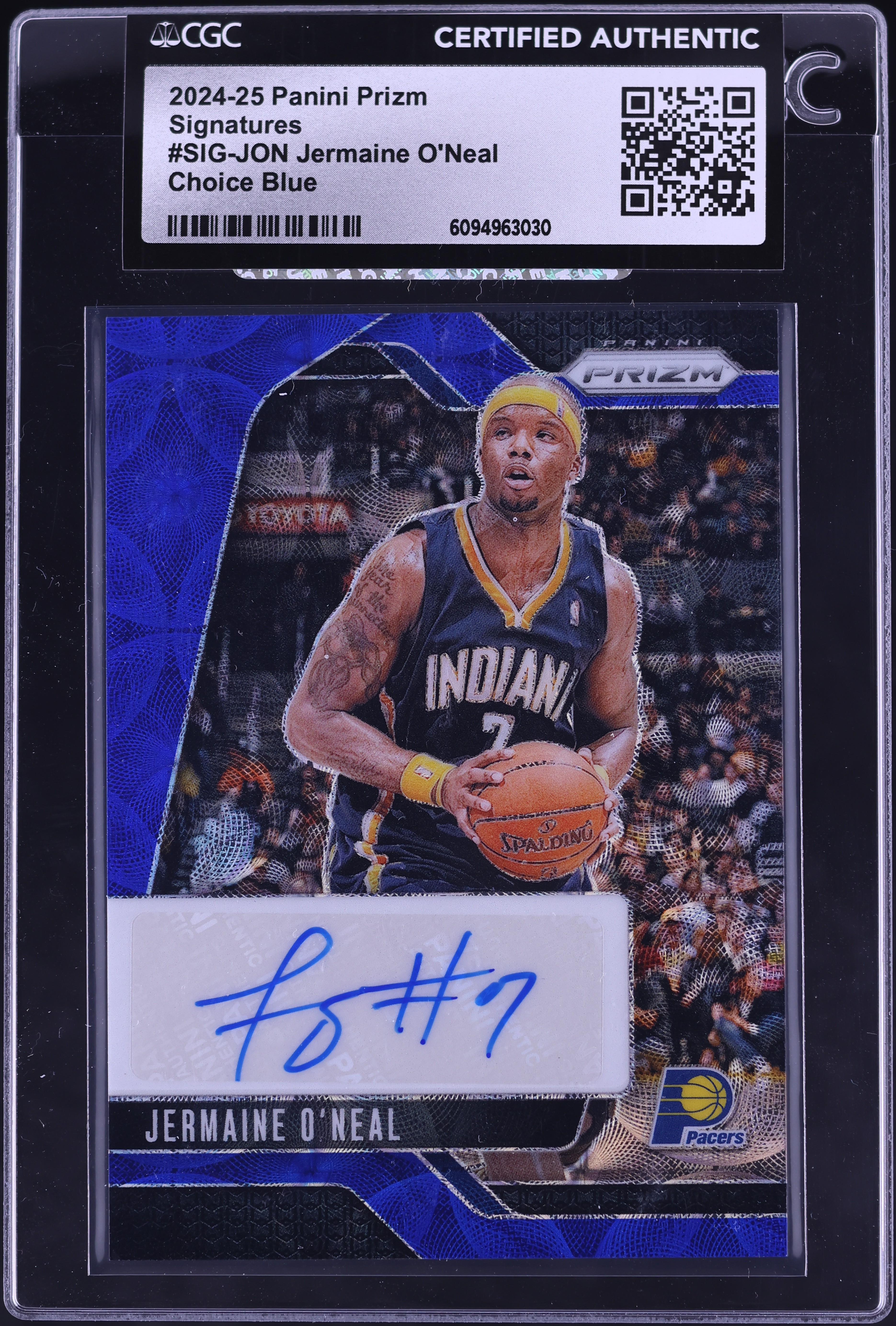 2024 Panini Prizm Choice Blue Jermaine O'Neal AUTO /49 #SIG-JON