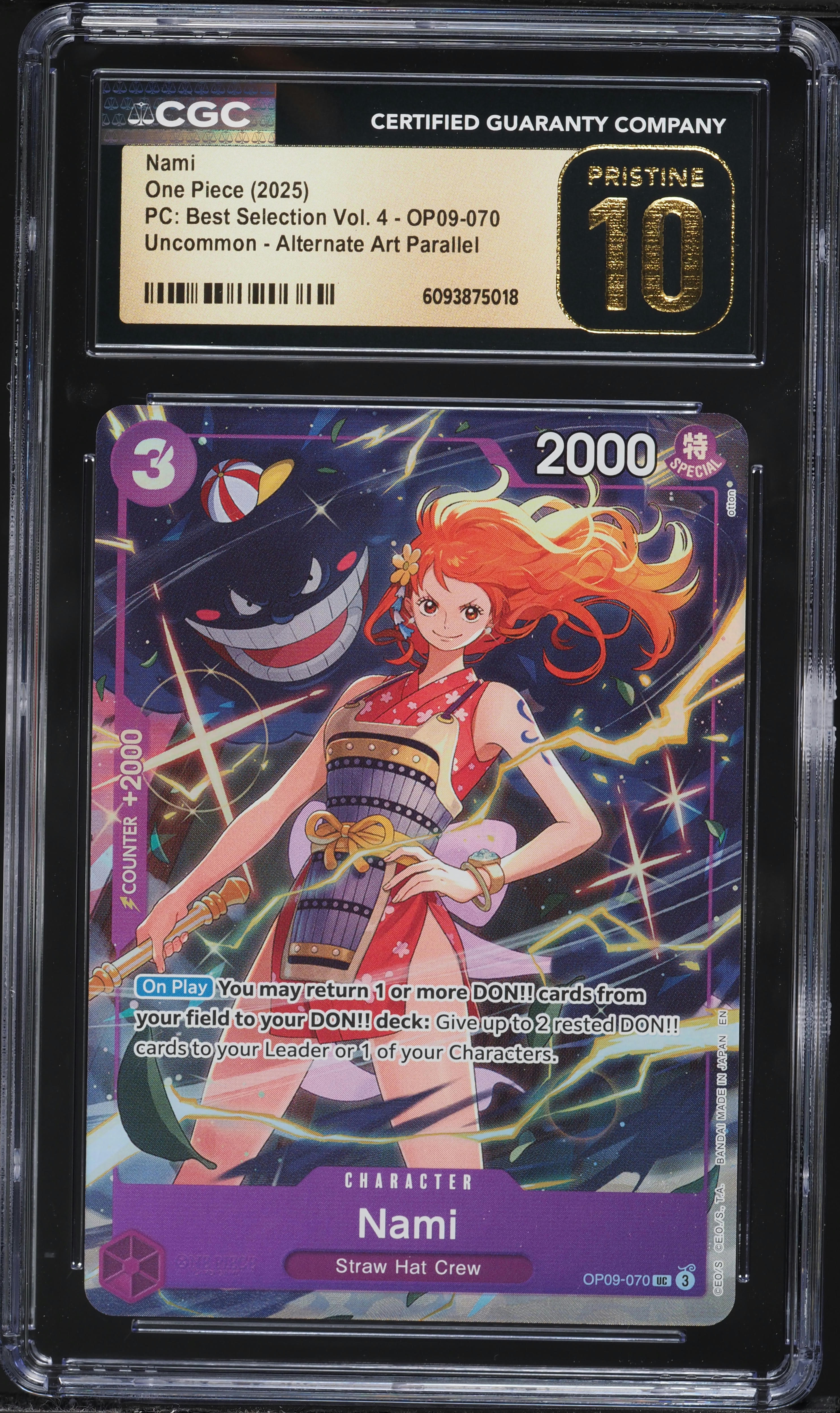 2025 One Piece Premium Best Selection Vol. 4 Alt Art Nami #OP09