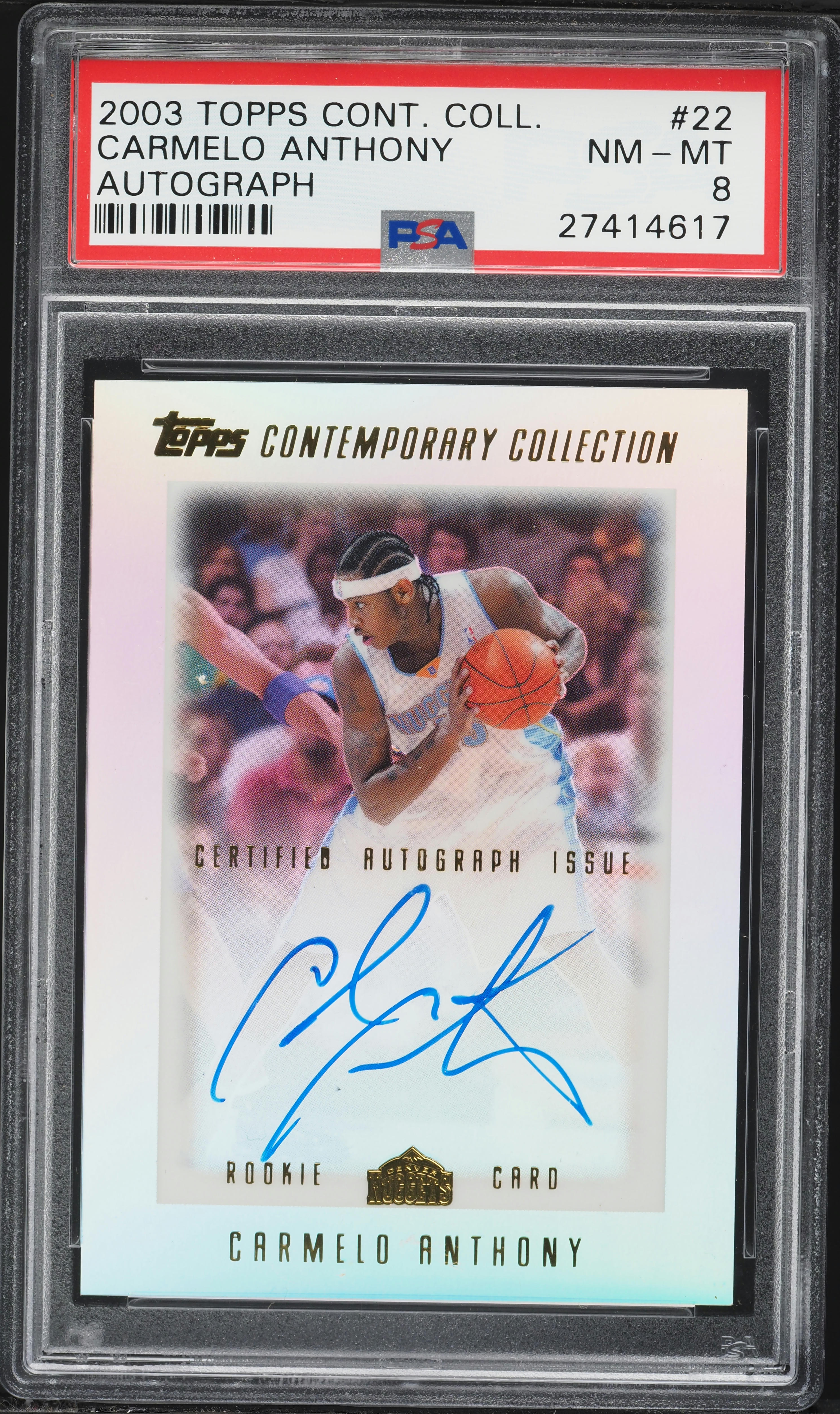 2003 Topps Contemporary Collection Carmelo Anthony ROOKIE AUTO