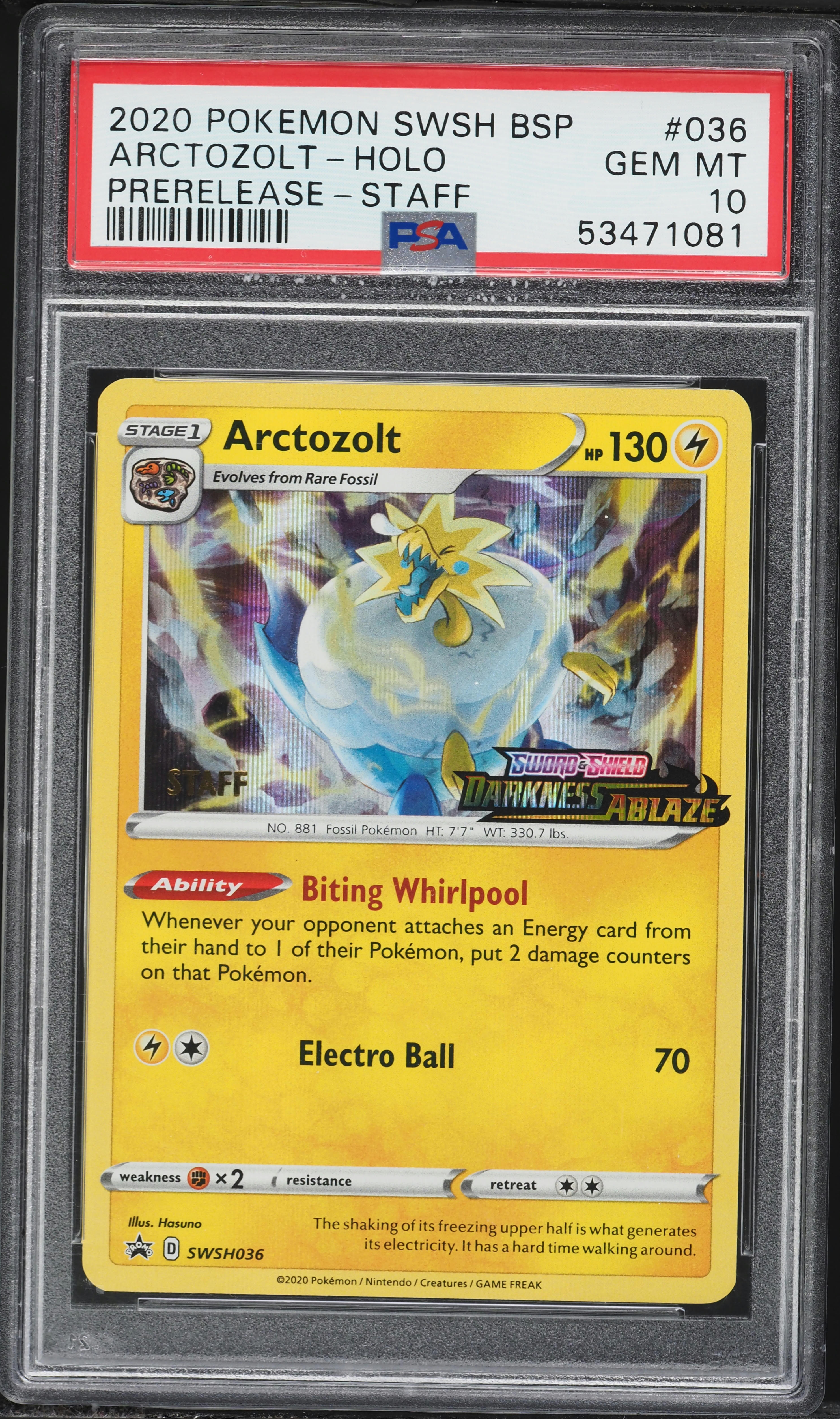 arctozolt pokemon card SV046/SV122 Rare Shining Fates + 1 TitanCards Toploader Toys put 2 damage counters on that Pokmon Sell Arctozolt (Shiny Holo) -