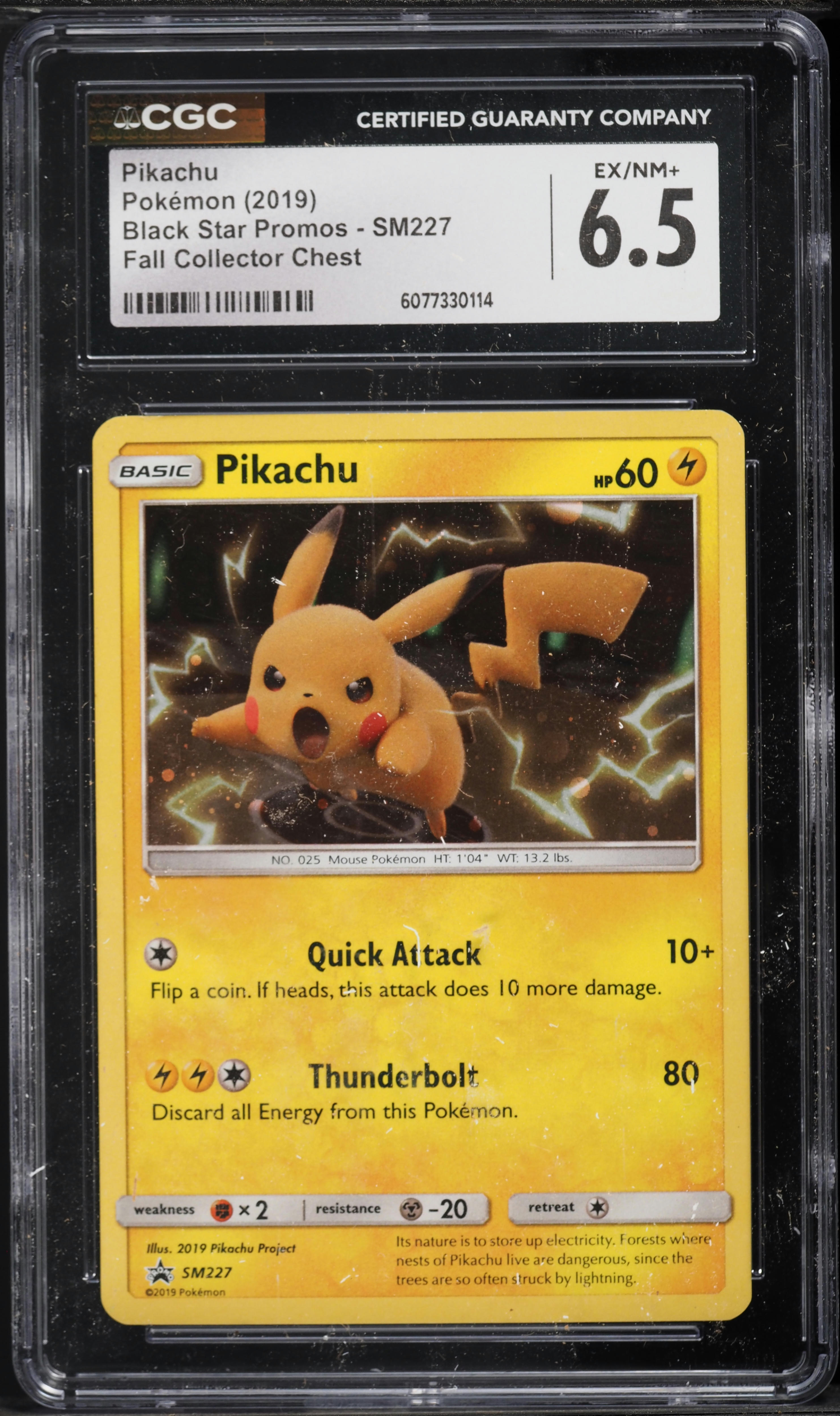 2019 Pokemon SM Black Star Promo Fall '19 Chest Holo Pikachu