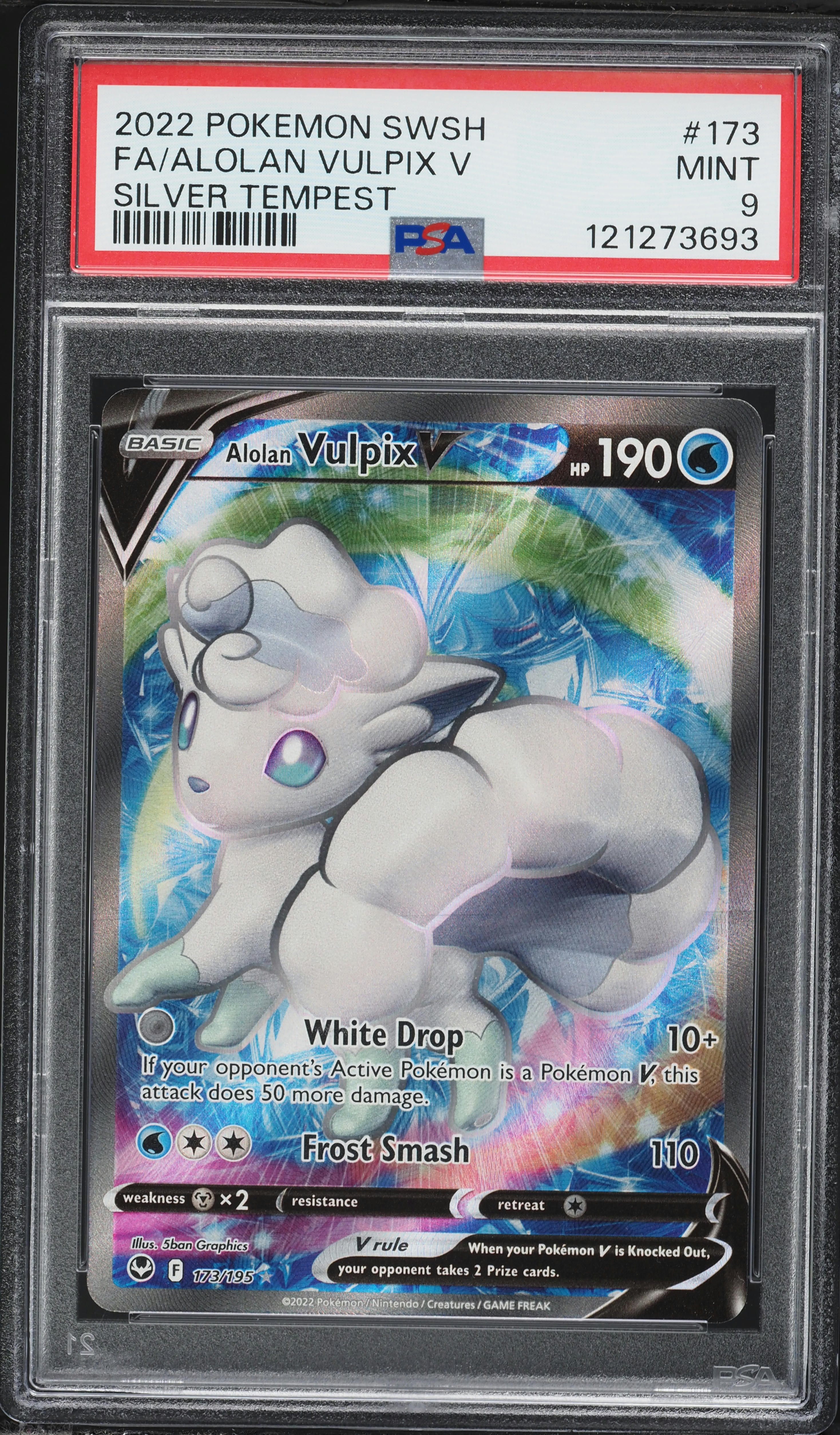 2022 Pokemon Sword & Shield Silver Tempest Full Art Alolan Vulpix