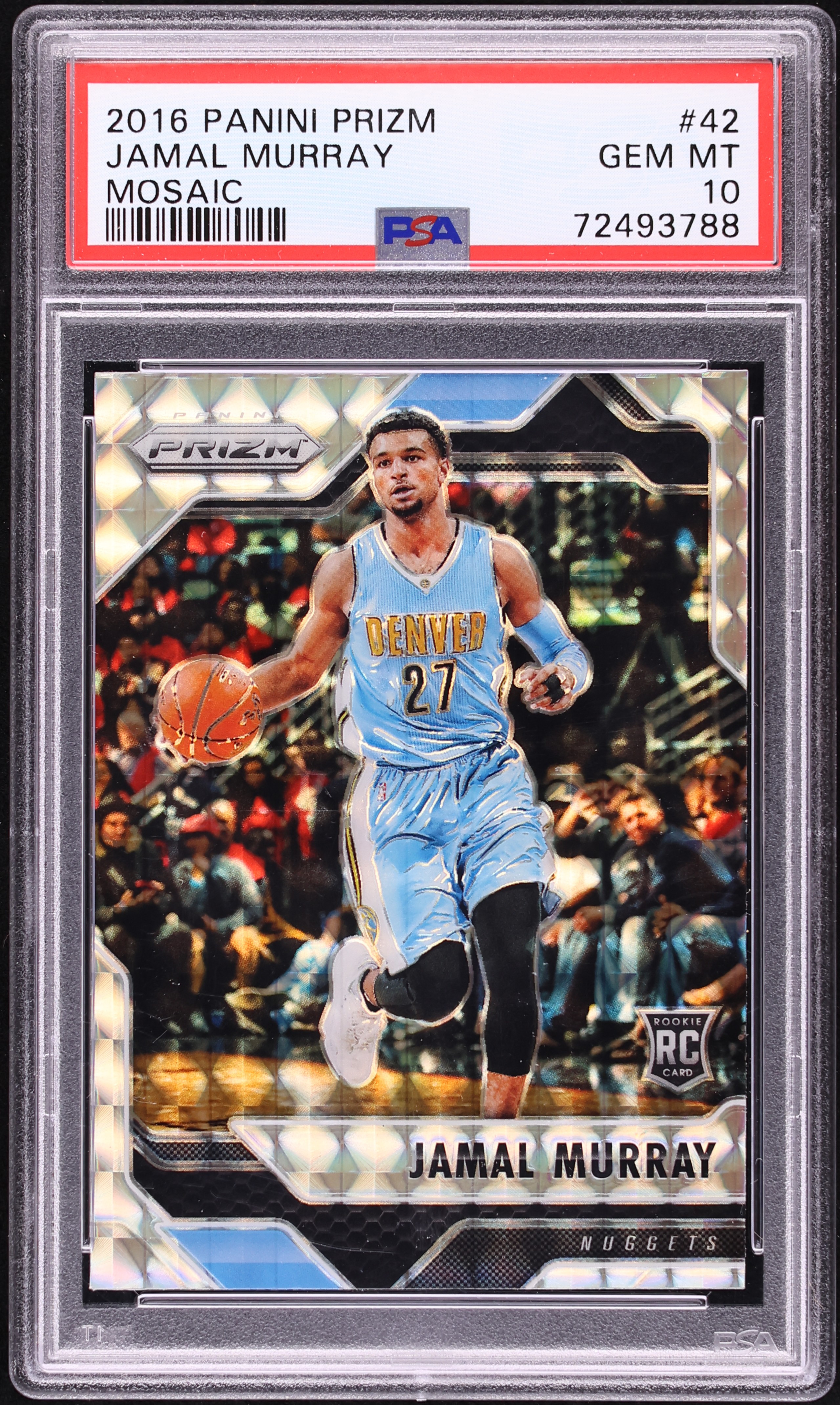 2016 Panini Prizm Mosaic Jamal Murray ROOKIE #42 PSA 10 GEM MINT