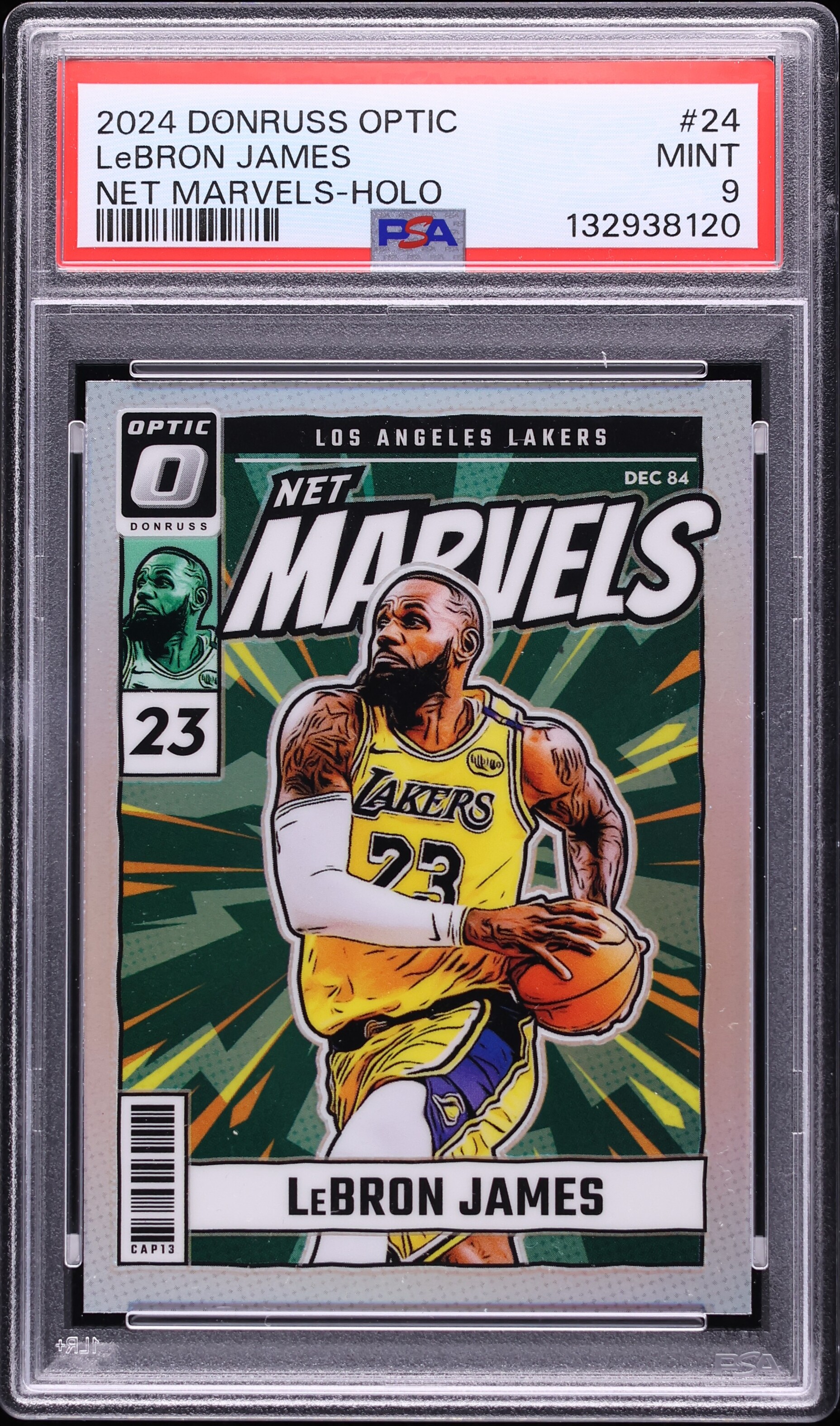 2024 Donruss Optic Net Marvels Holo LeBron James #24 PSA 9 MINT on 