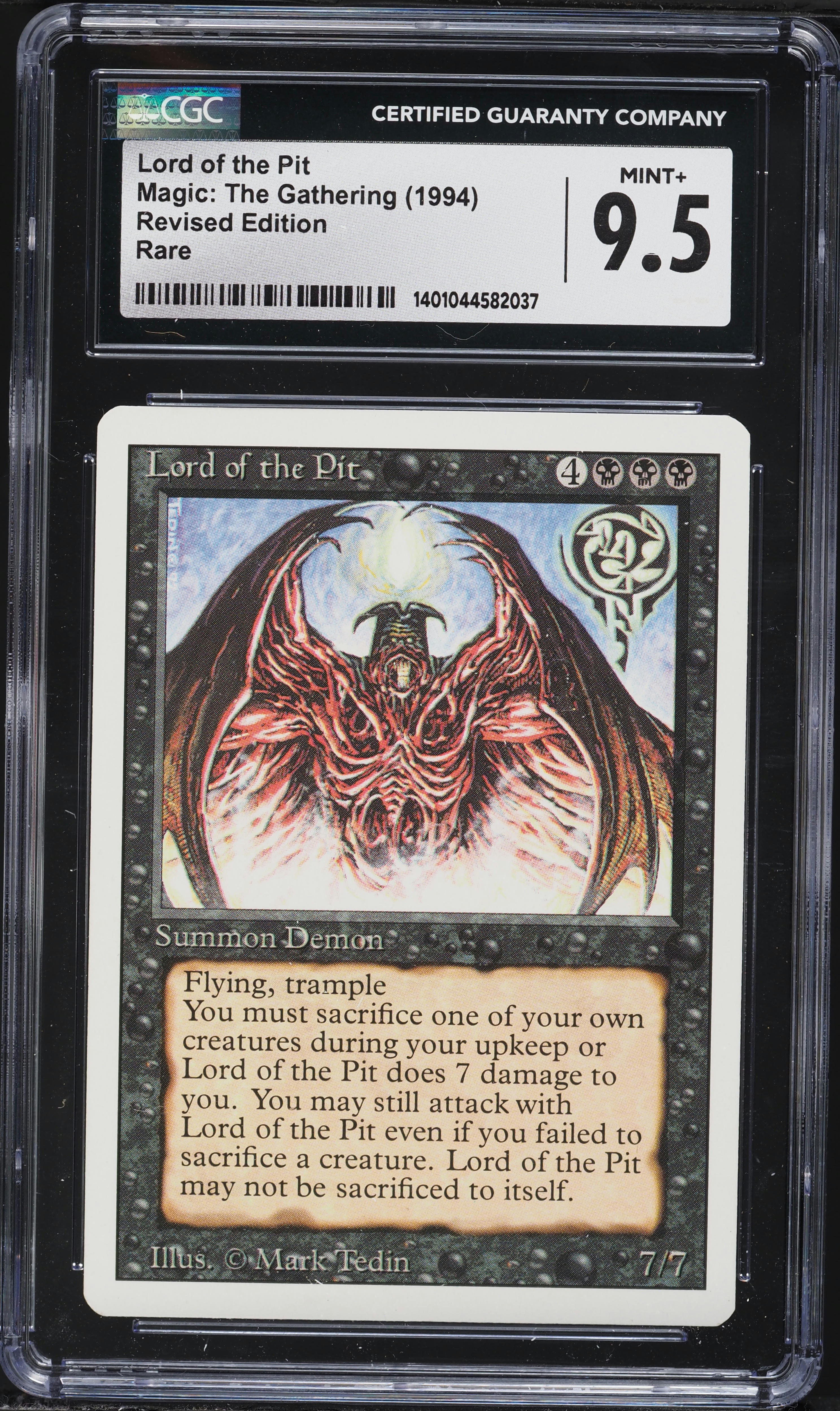 1994 Magic The Gathering MTG Revised Edition Lord Of The Pit CGC