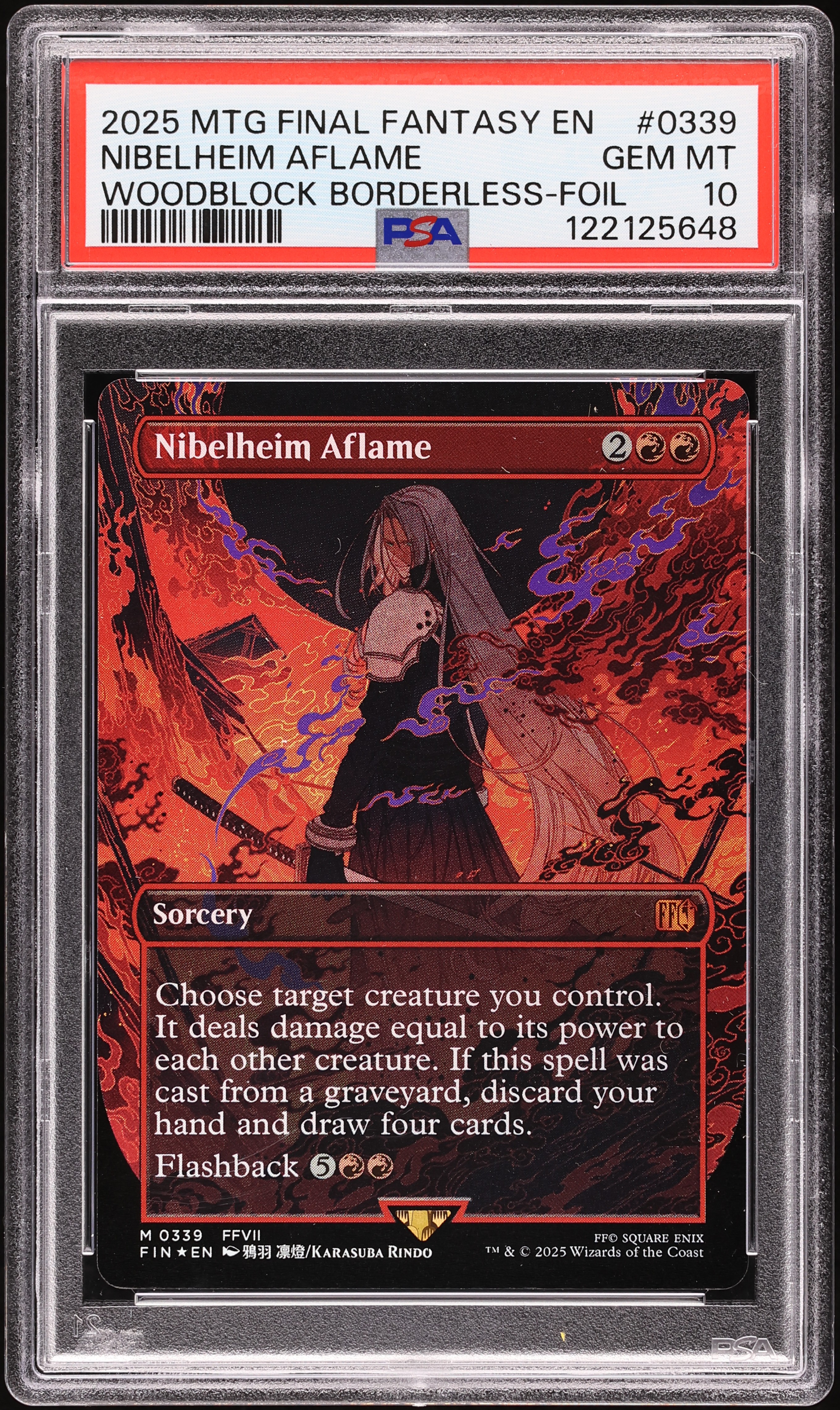 2025 Magic The Gathering Final Fantasy Woodblock Borderless Foil