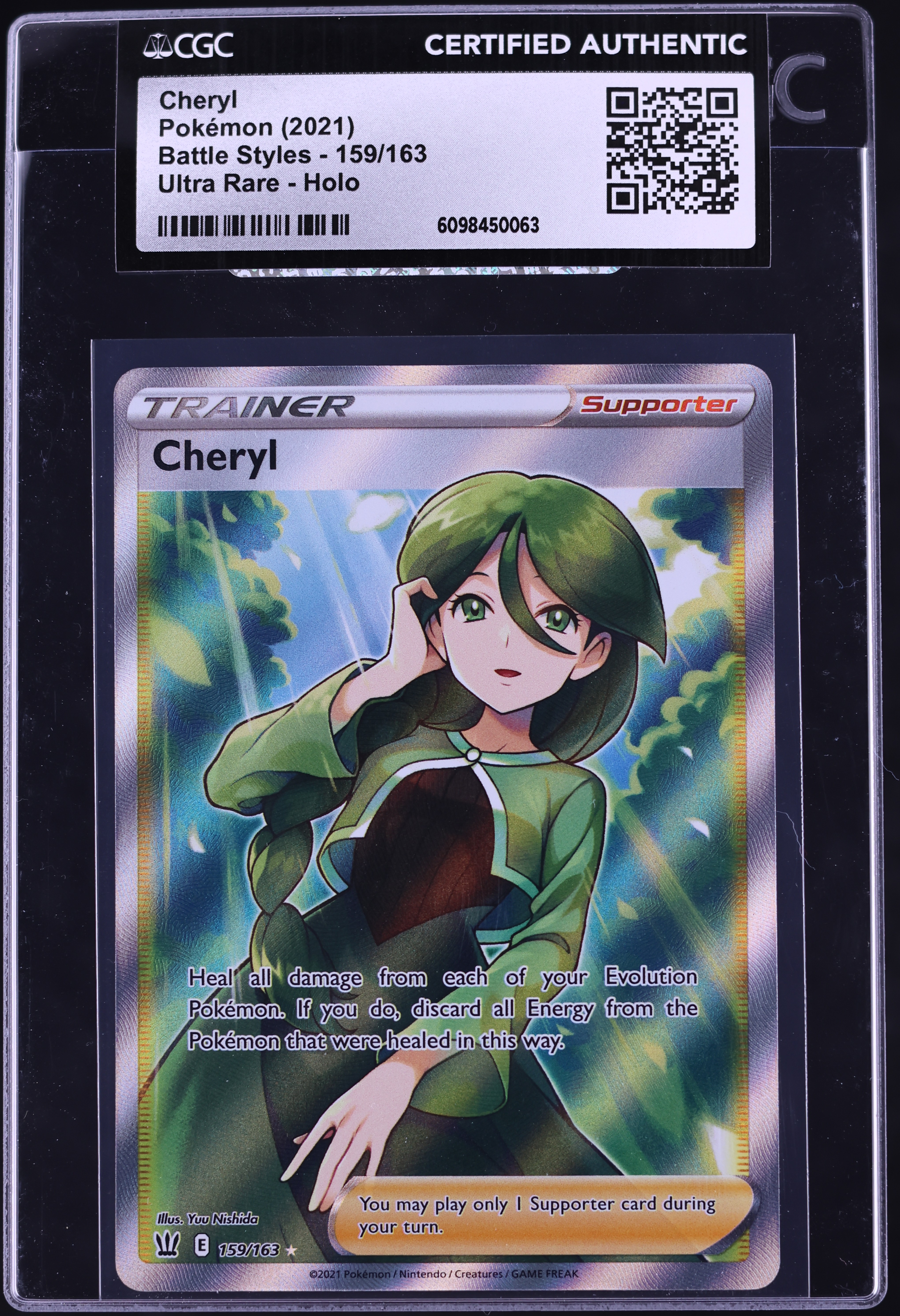 cheryl rainbow rare pokemon card s5R 088/070 HR Sword & Shield discard all Energy from the Pokémon that were healed in this way Pokemon Card TCG - Cheryl