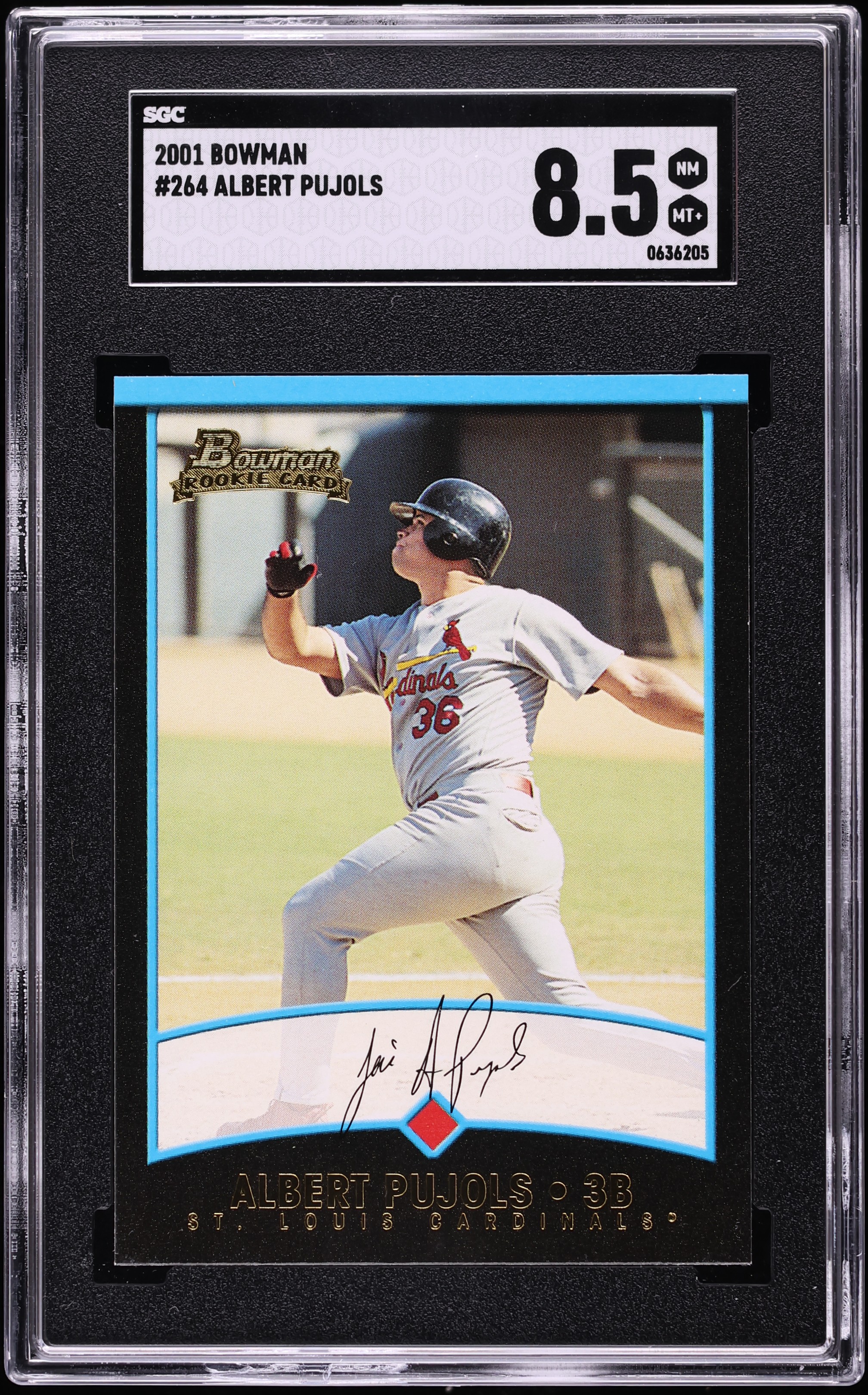 2001 Bowman Albert Pujols ROOKIE #264 SGC 8.5 NM-MT+ on Fanatics