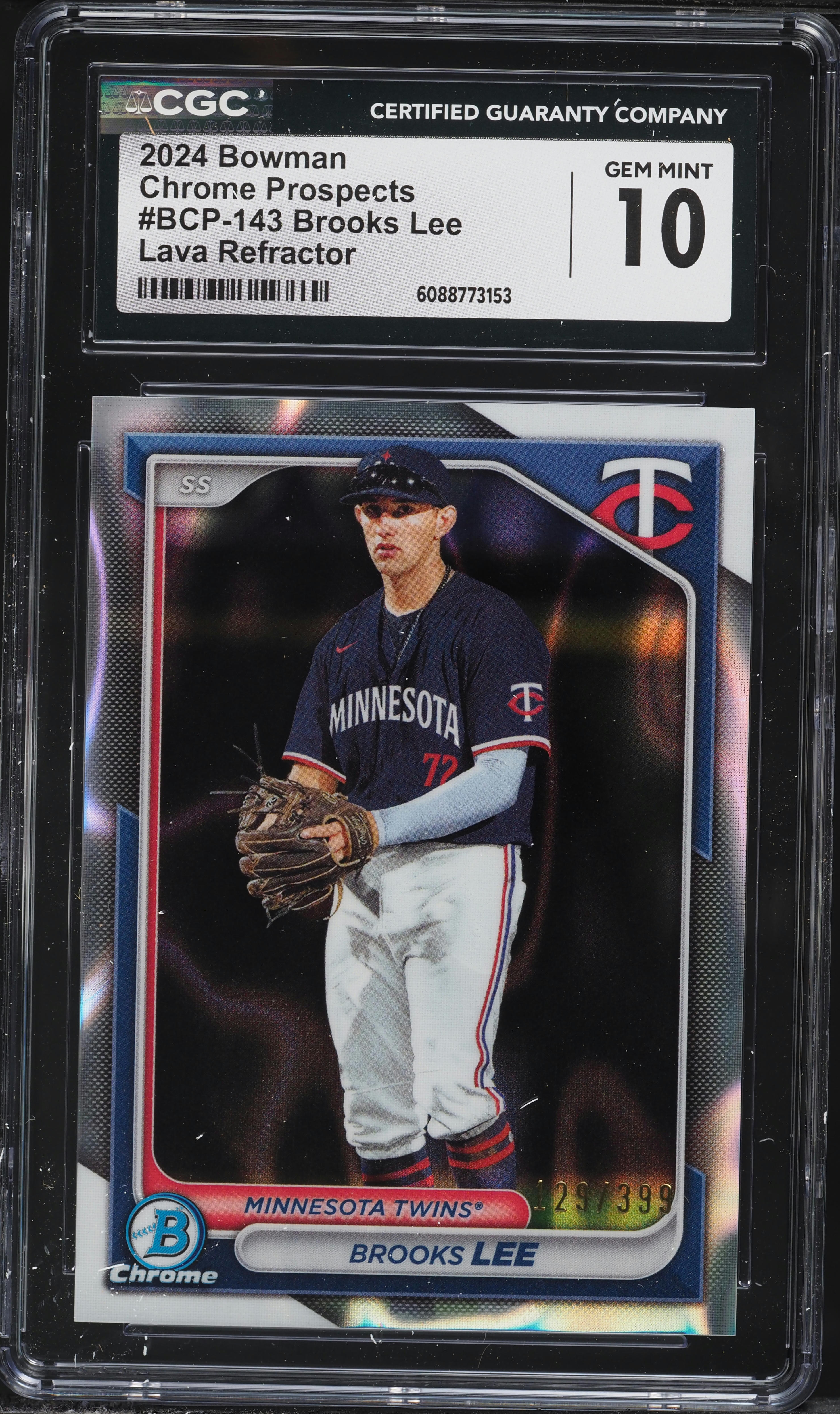 2024 Bowman Chrome Lava Refractor Brooks Lee PROSPECT /399 #BCP