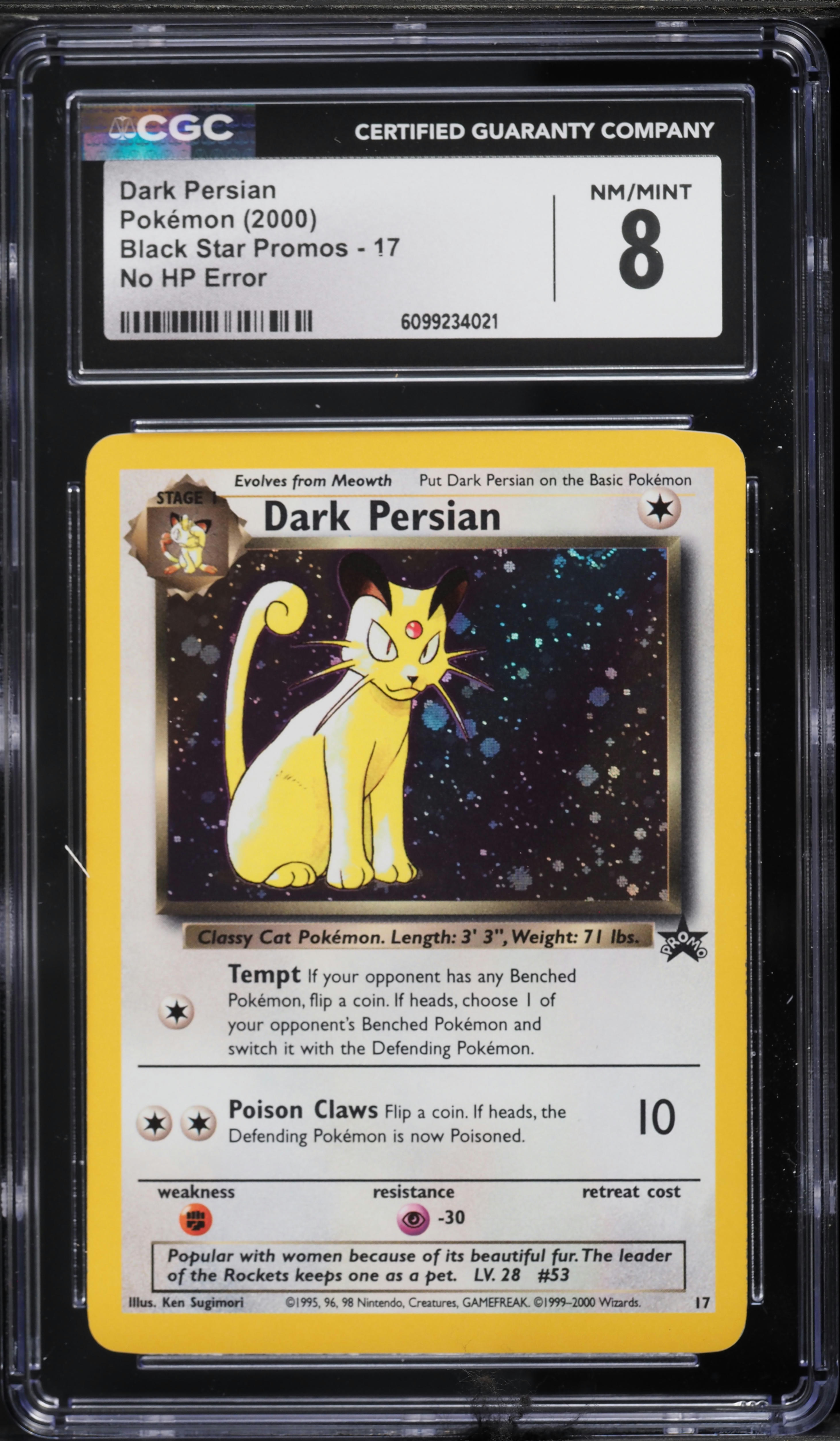 dark persian pokemon card - 6/110 Reverse Holo Rare Black Star Promos Type Sold at Auction: Pokémon Team