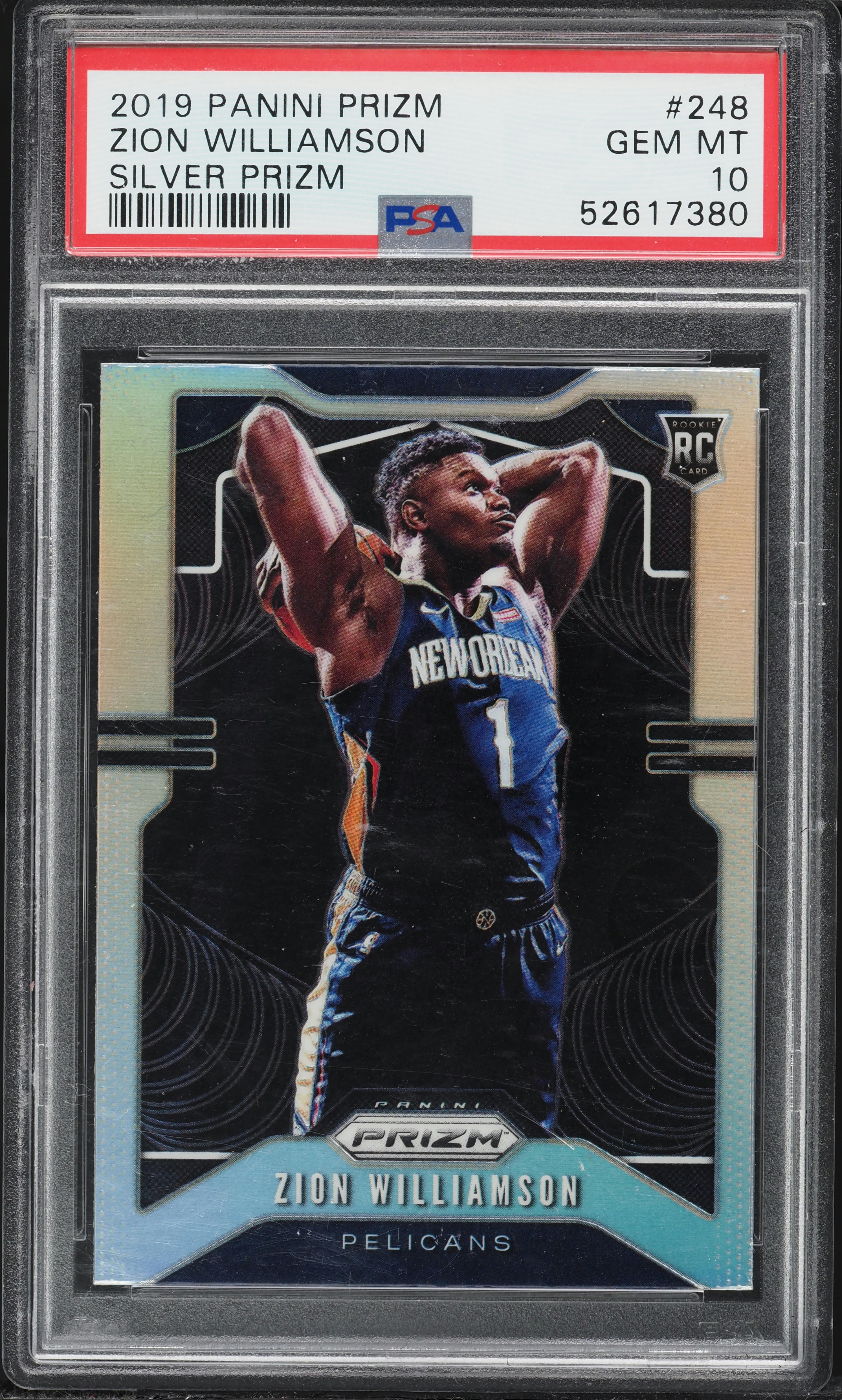 PSA10 Zion Williamson Panini Prizm ザイオン 2019 Panini Prizm Silver Zion Williamson ROOKIE #248 PSA 10 GEM