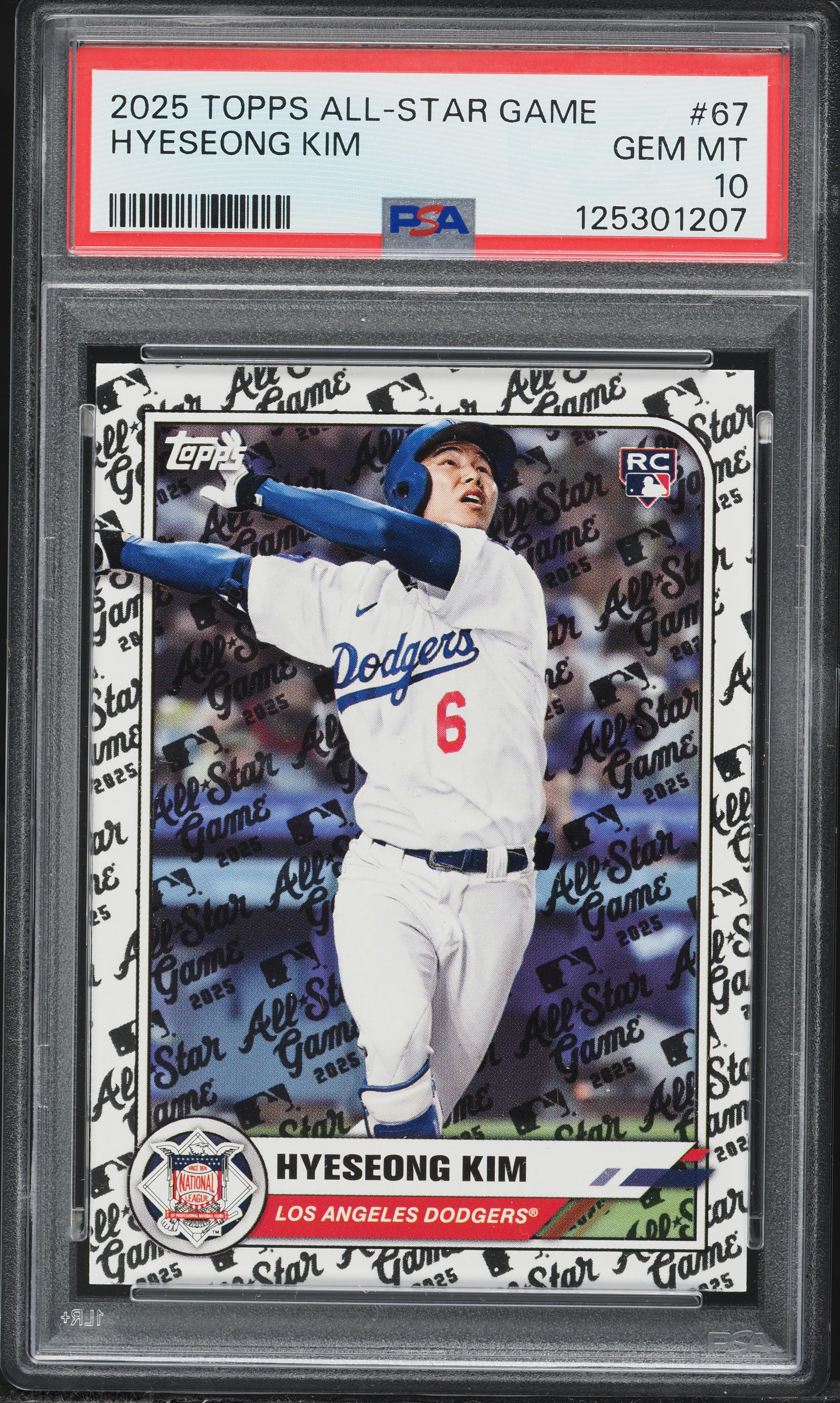 2025 Topps All-Star Game Hyeseong Kim ROOKIE #67 PSA 10 GEM MINT 