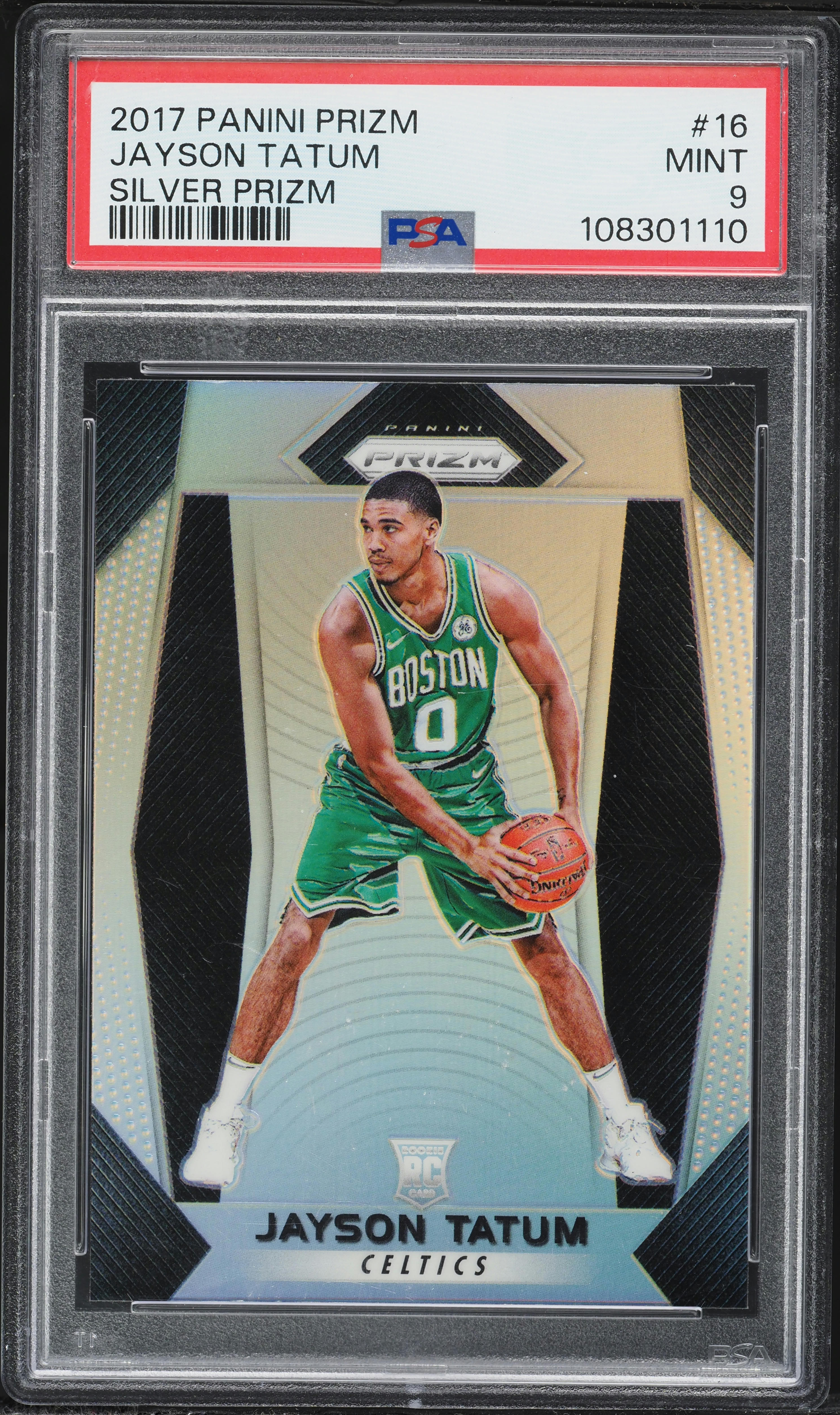 2017 Panini Prizm Silver Jayson Tatum ROOKIE #16 PSA 9 MINT on
