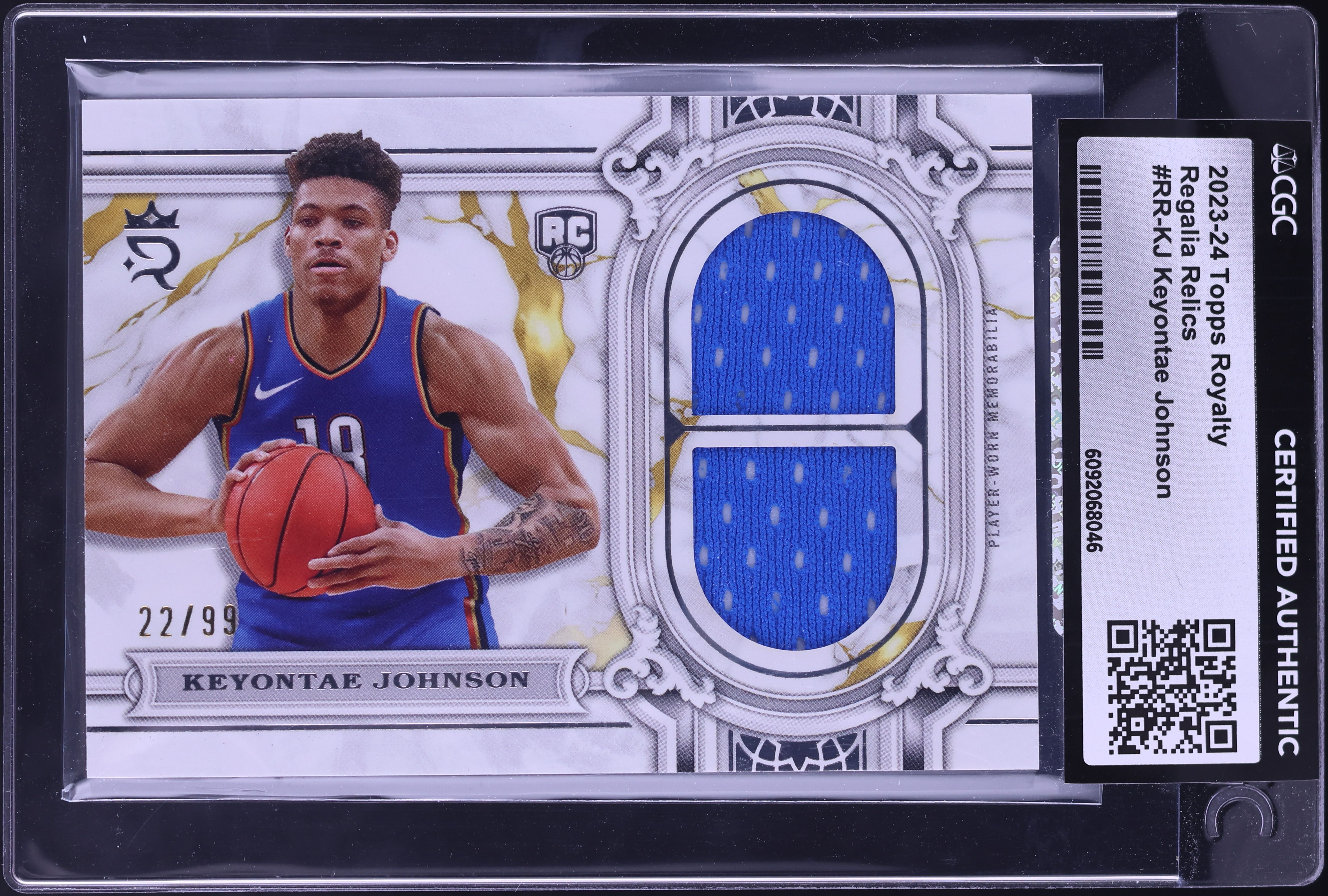 2023 Topps Royalty Regalia Keyontae Johnson ROOKIE PATCH /99 #RR 