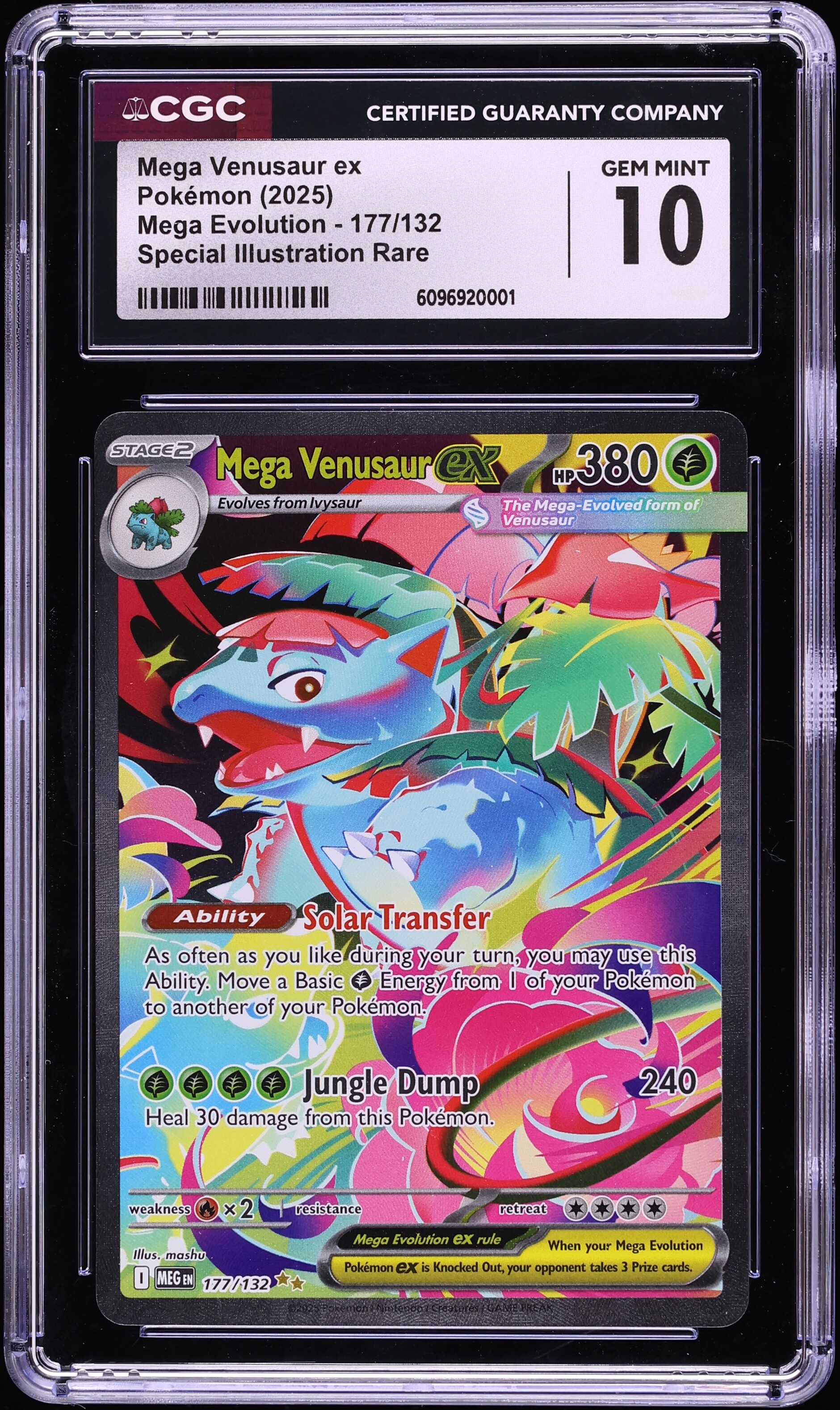 2025 Pokemon Mega Evolution SIR Mega Venusaur ex #177 CGC 10 GEM
