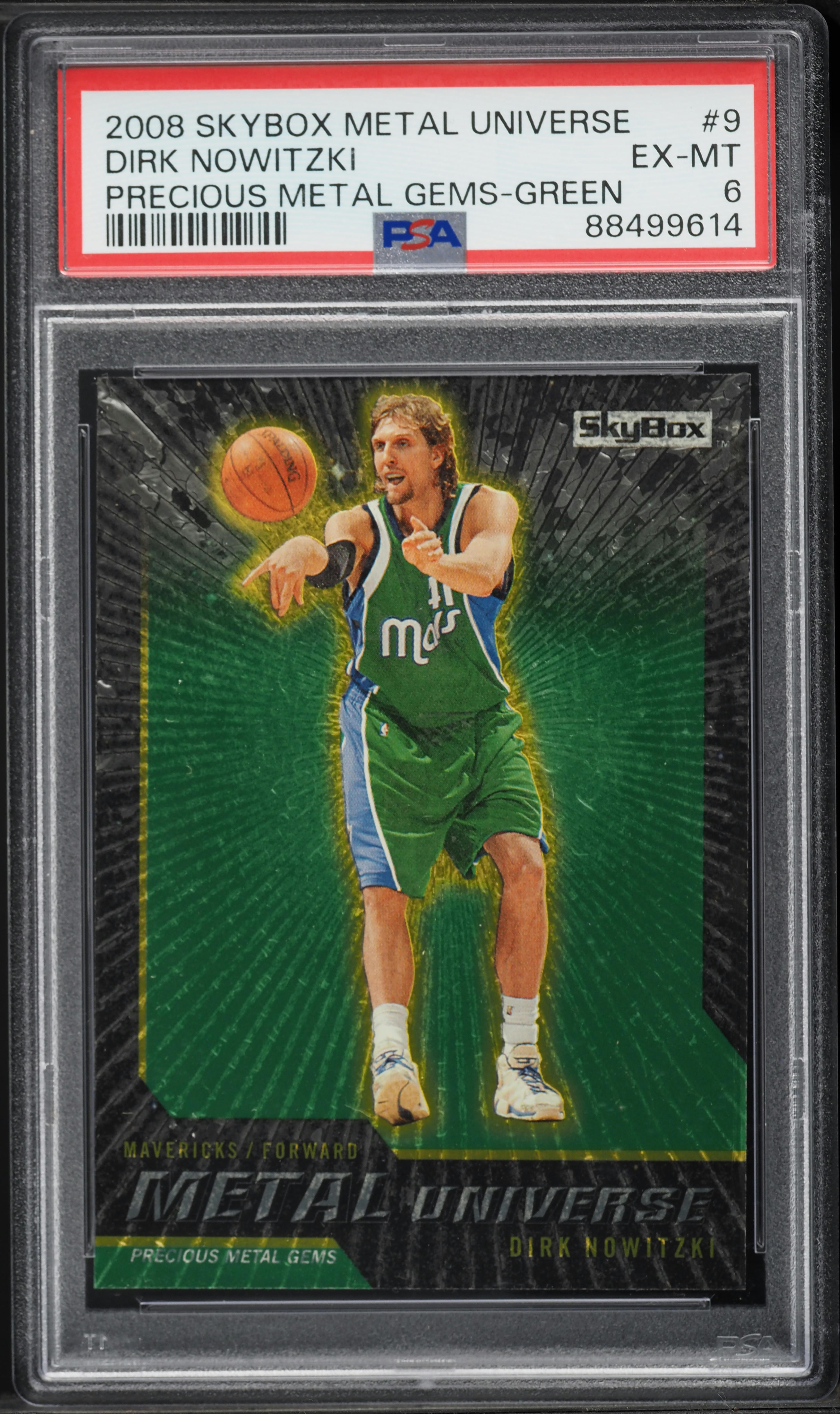 2008 Metal Universe Precious Metal Gems PMG Green Dirk Nowitzki 