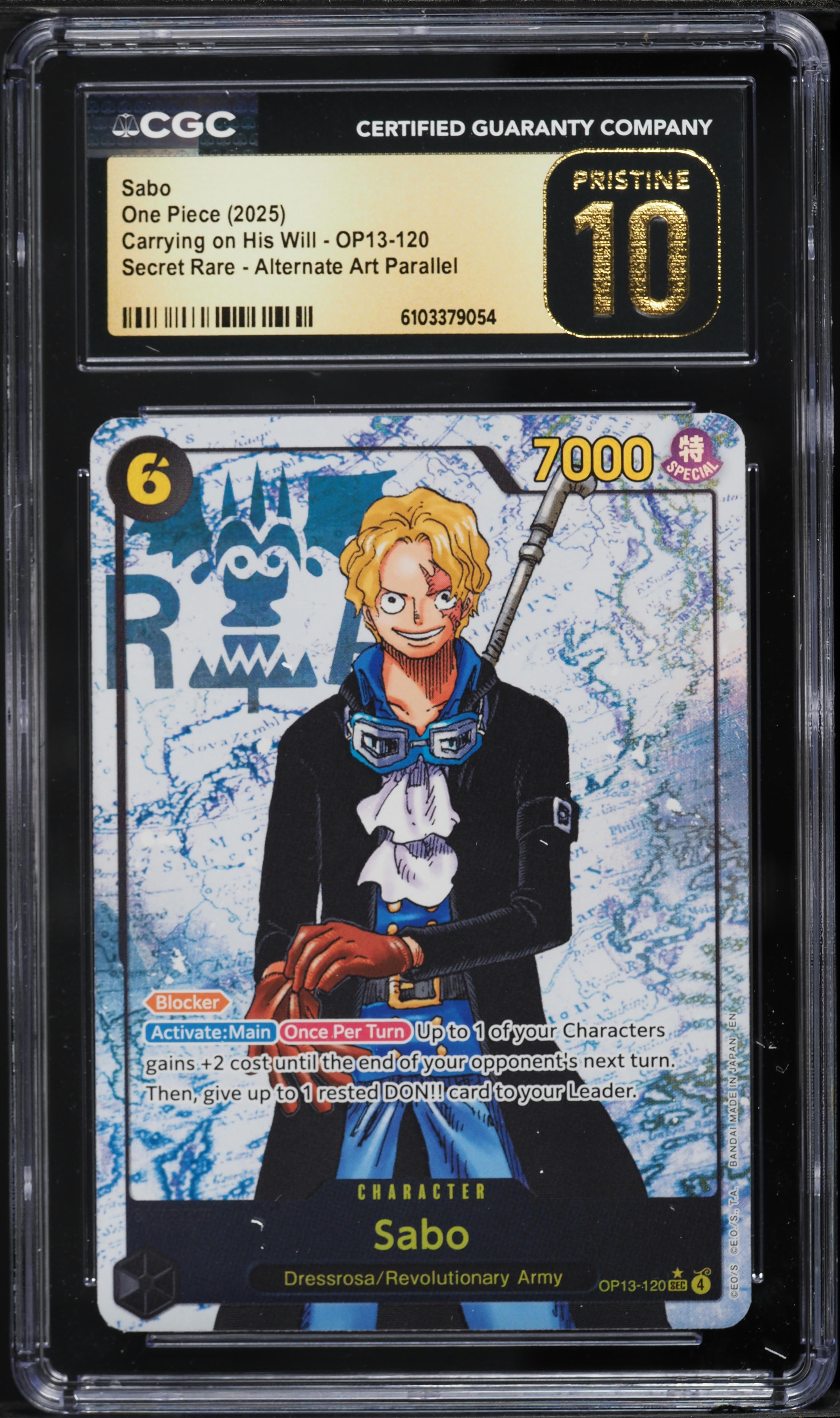 2025 One Piece Carrying On His Will Alt Art Sabo #OP13-120 CGC 10