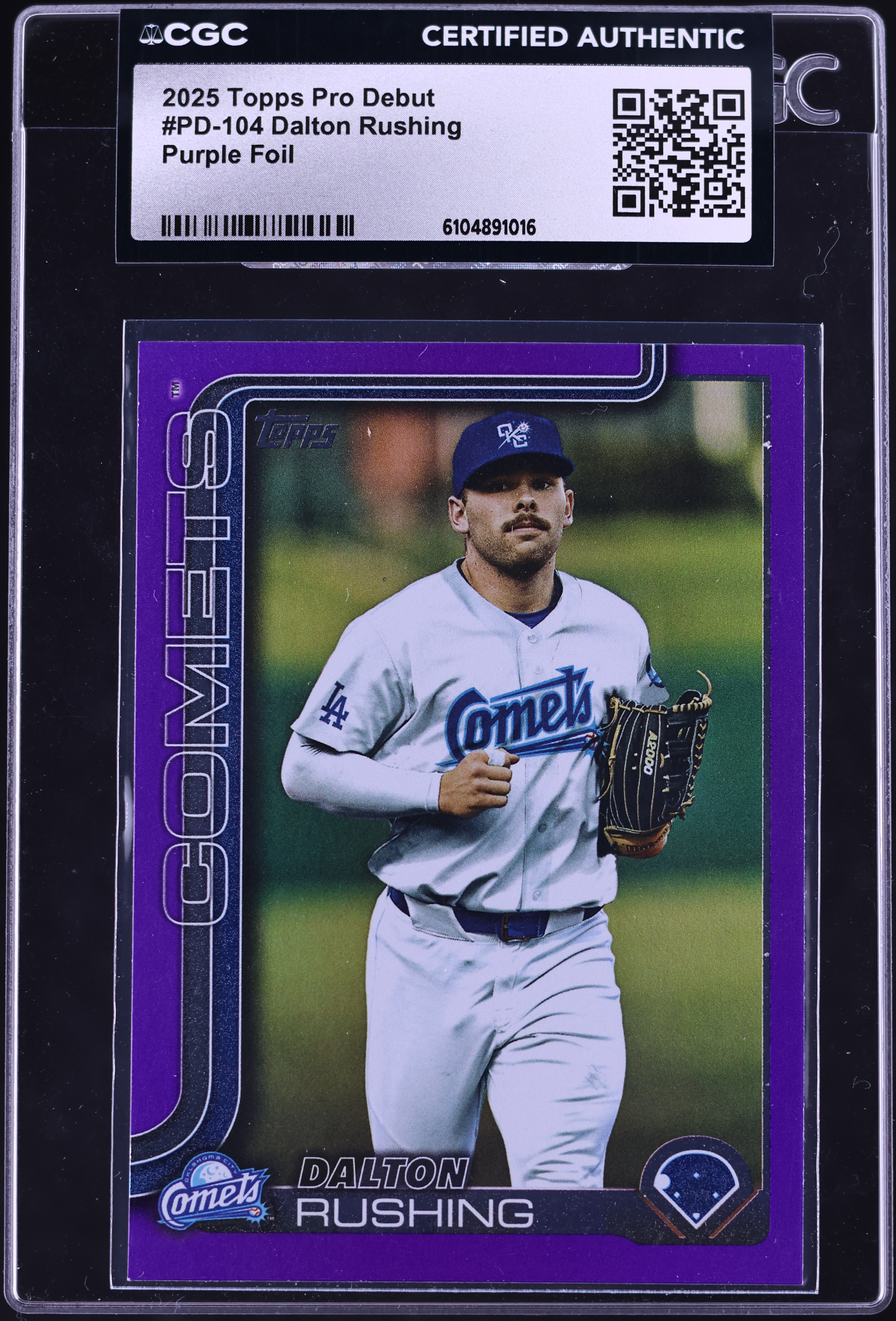 2025 Topps Pro Debut Purple Foil Dalton Rushing PROSPECT #PD-104 