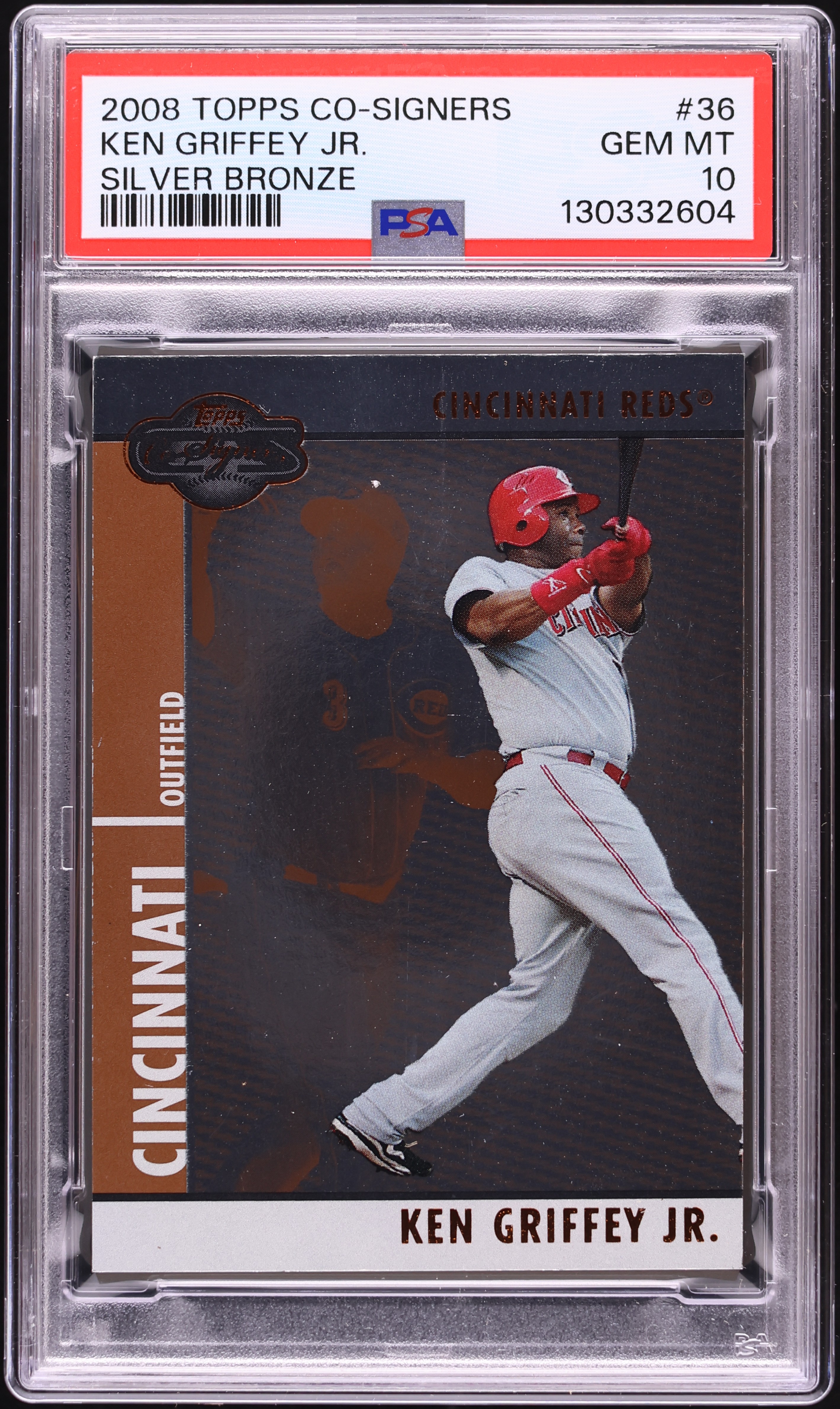 2008 Topps Co-Signers Silver Bronze Ken Griffey Jr. /300 #36 PSA