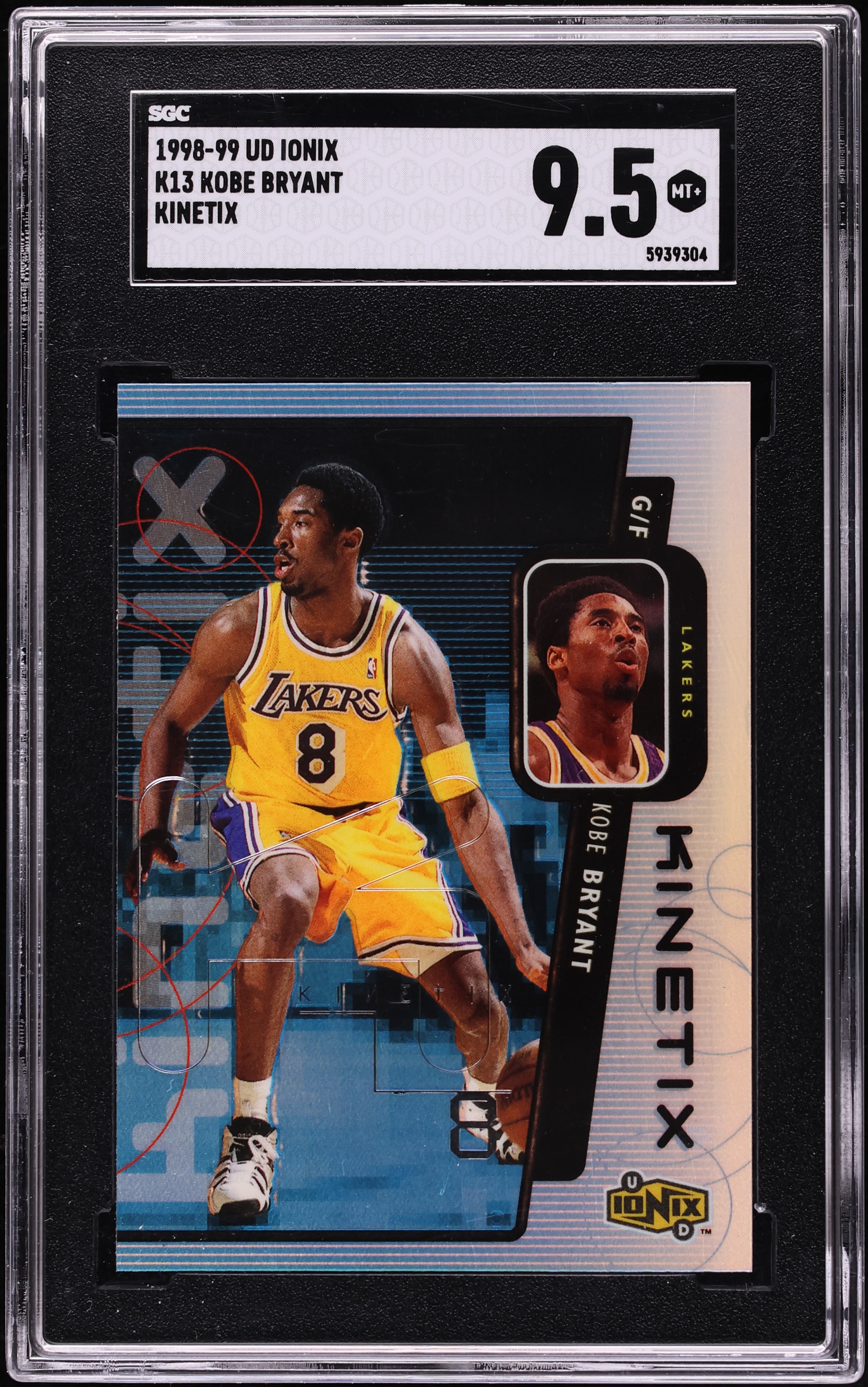 1998 Upper Deck Ionix Kinetix Kobe Bryant #K13 SGC 9.5 MINT+ on