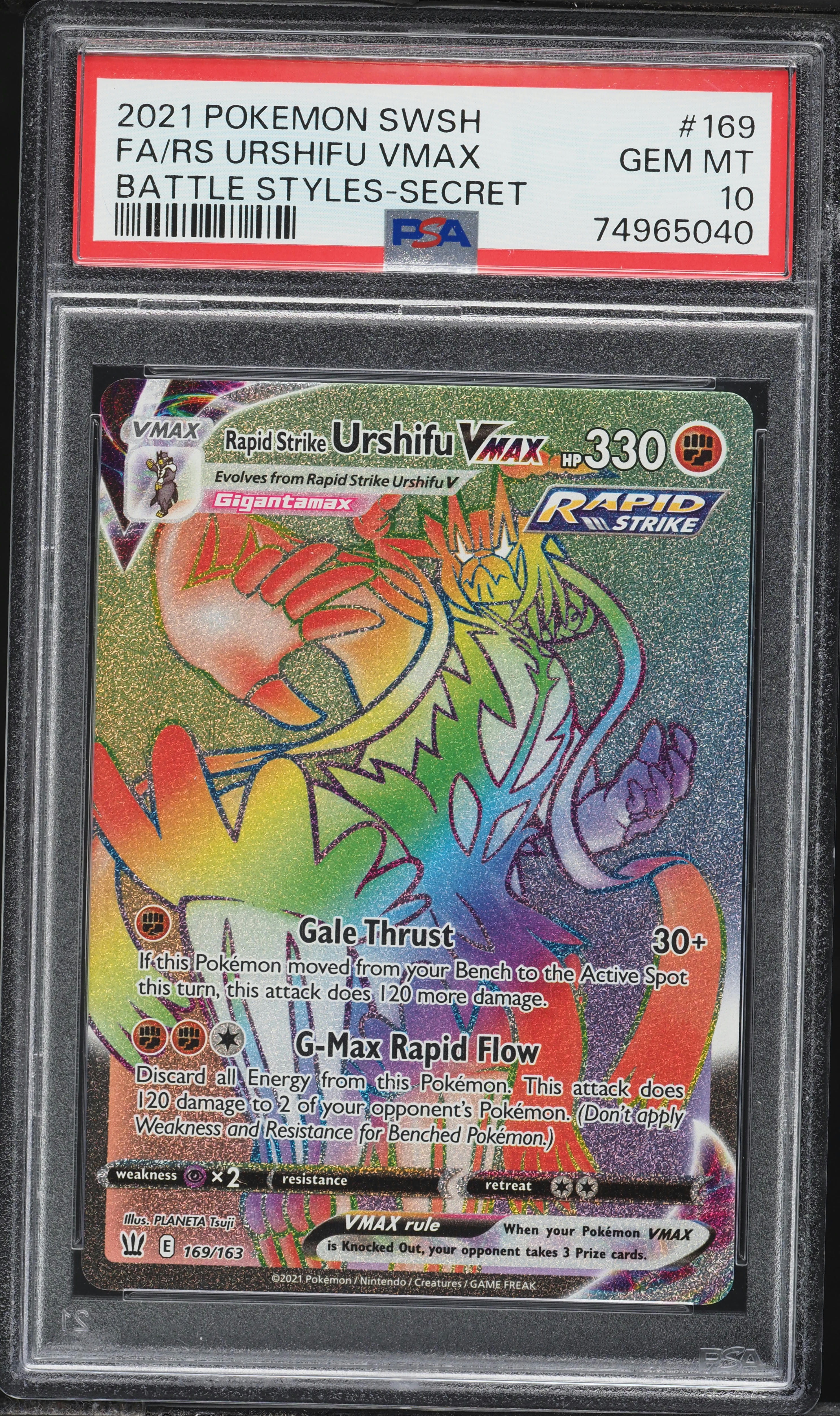 2021 Pokemon SWSH Battle Styles Rapid Strike Rainbow Rare Urshifu