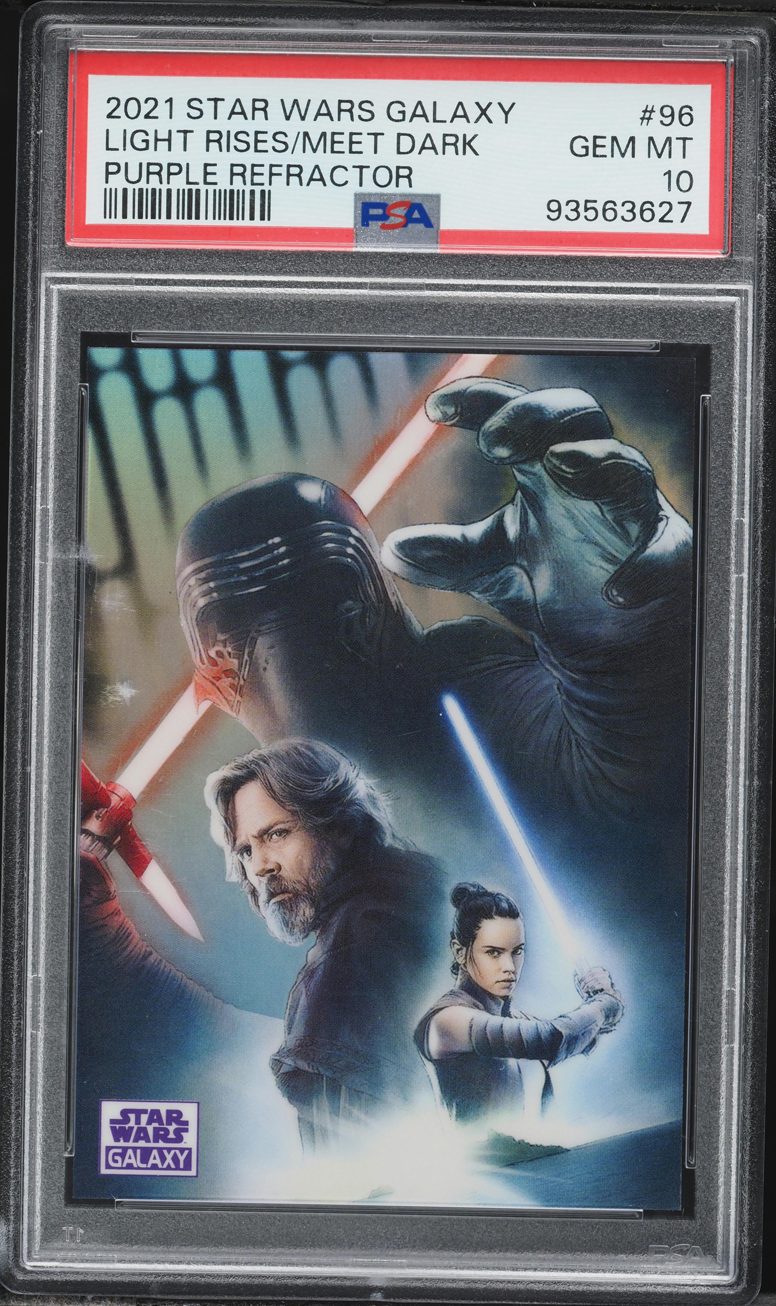 2021 Topps Chrome Star Wars Galaxy Purple Refractor Light Rises