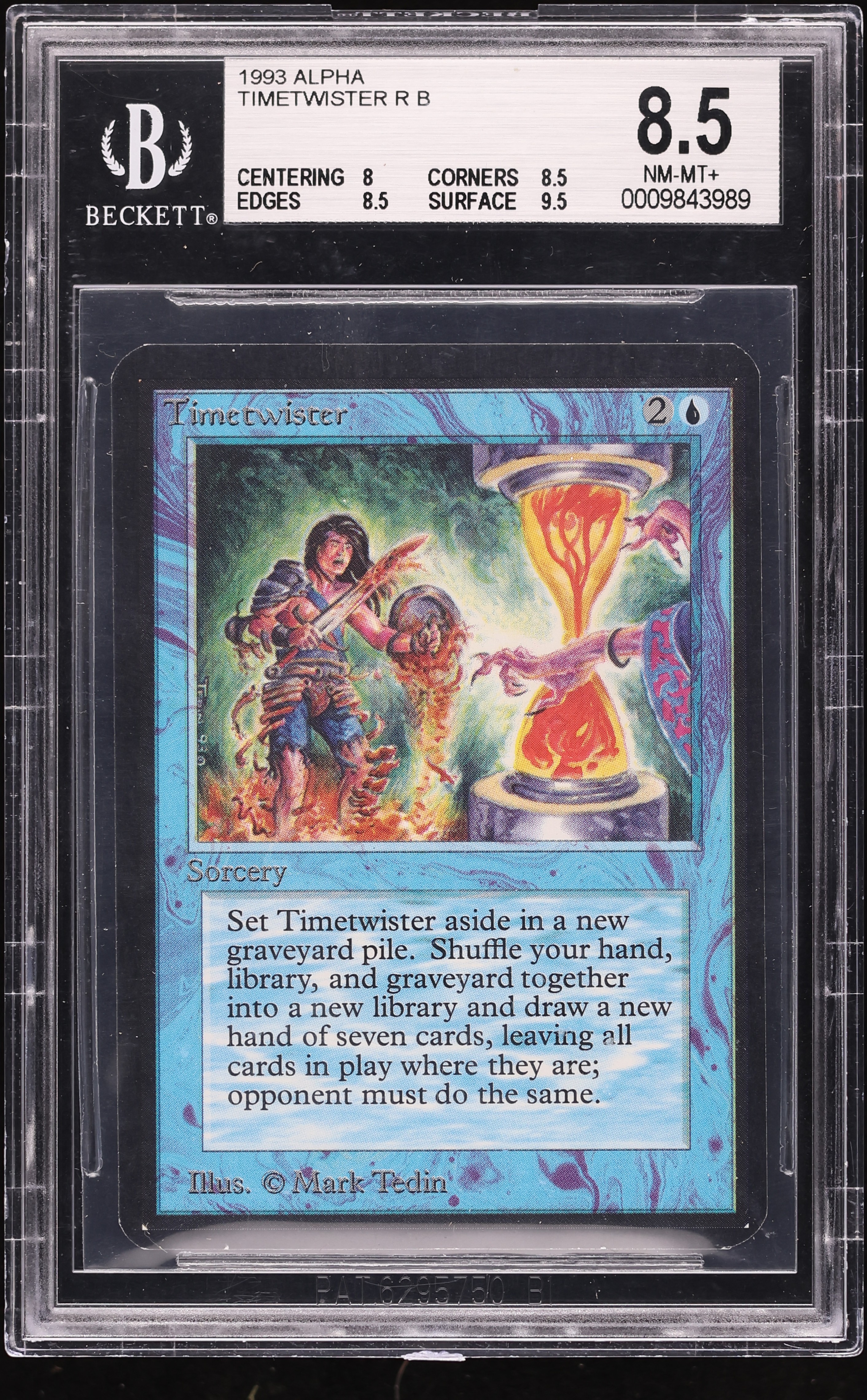 1993 Magic The Gathering MTG Alpha Timetwister BGS 8.5 NM-MT+ on