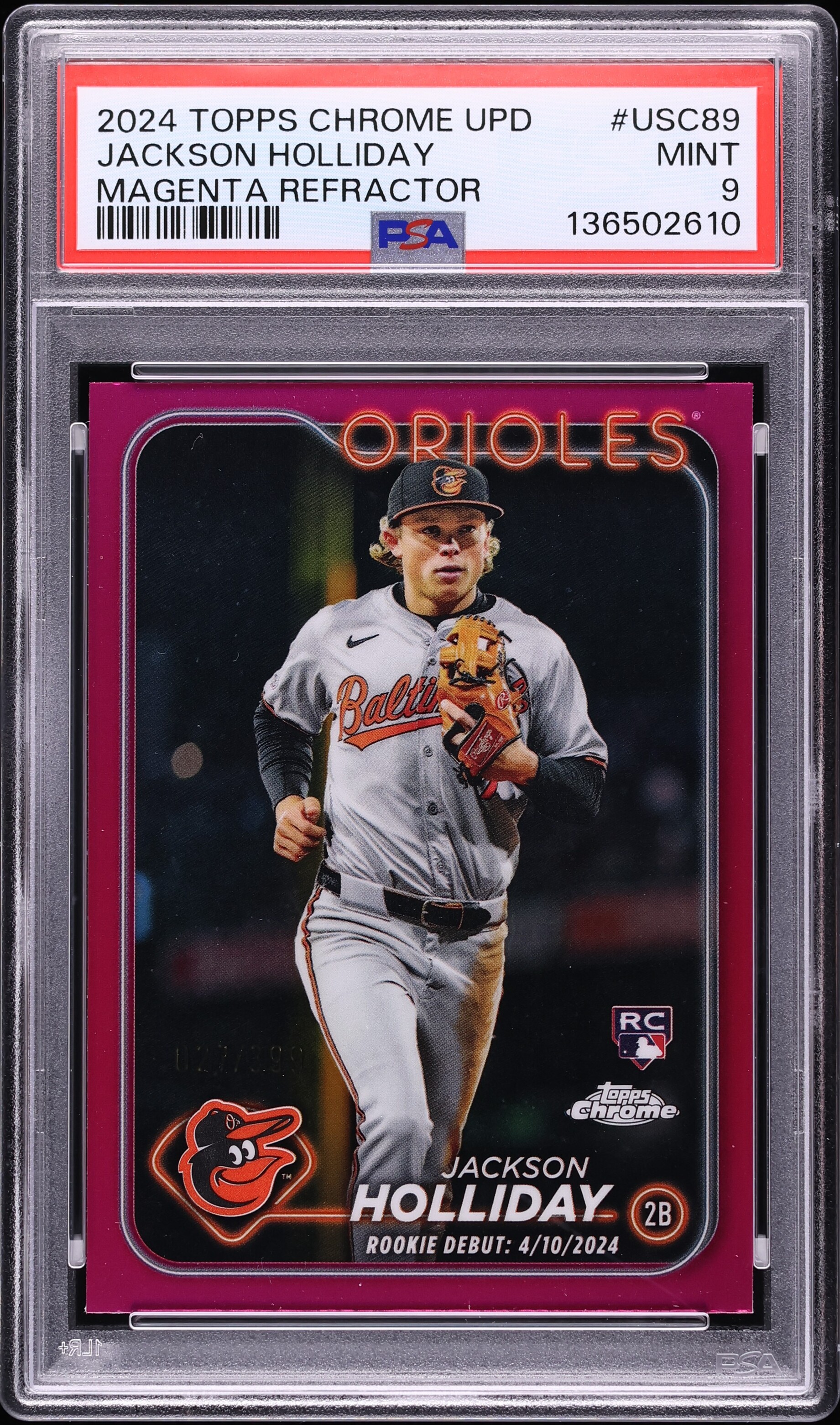 2024 Topps Chrome Update Magenta Refractor Jackson Holliday ROOKIE