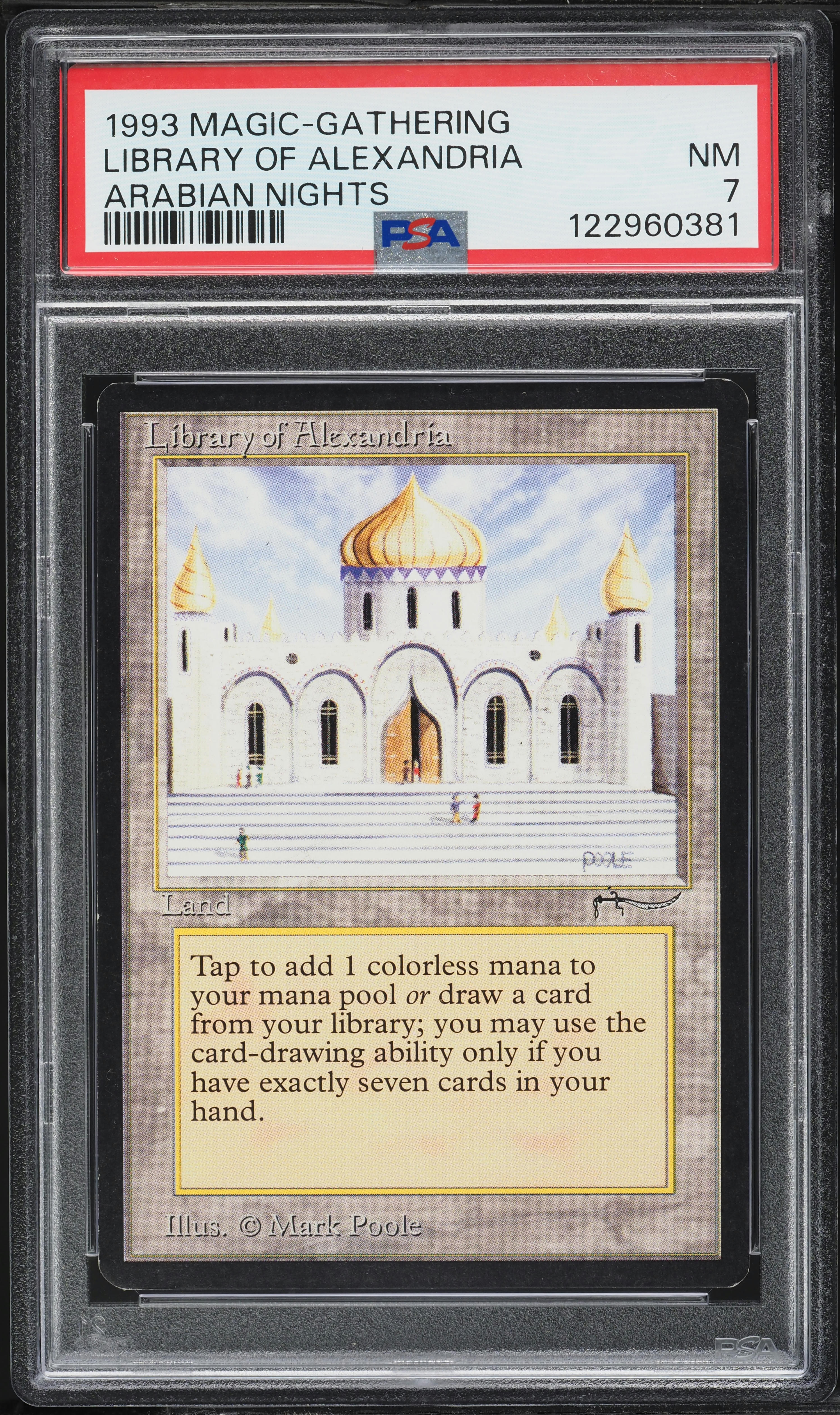 MTG アラビアンナイトLibrary of Alexandria PSA 7 1993 Magic The Gathering MTG Arabian Nights Library Of Alexandria