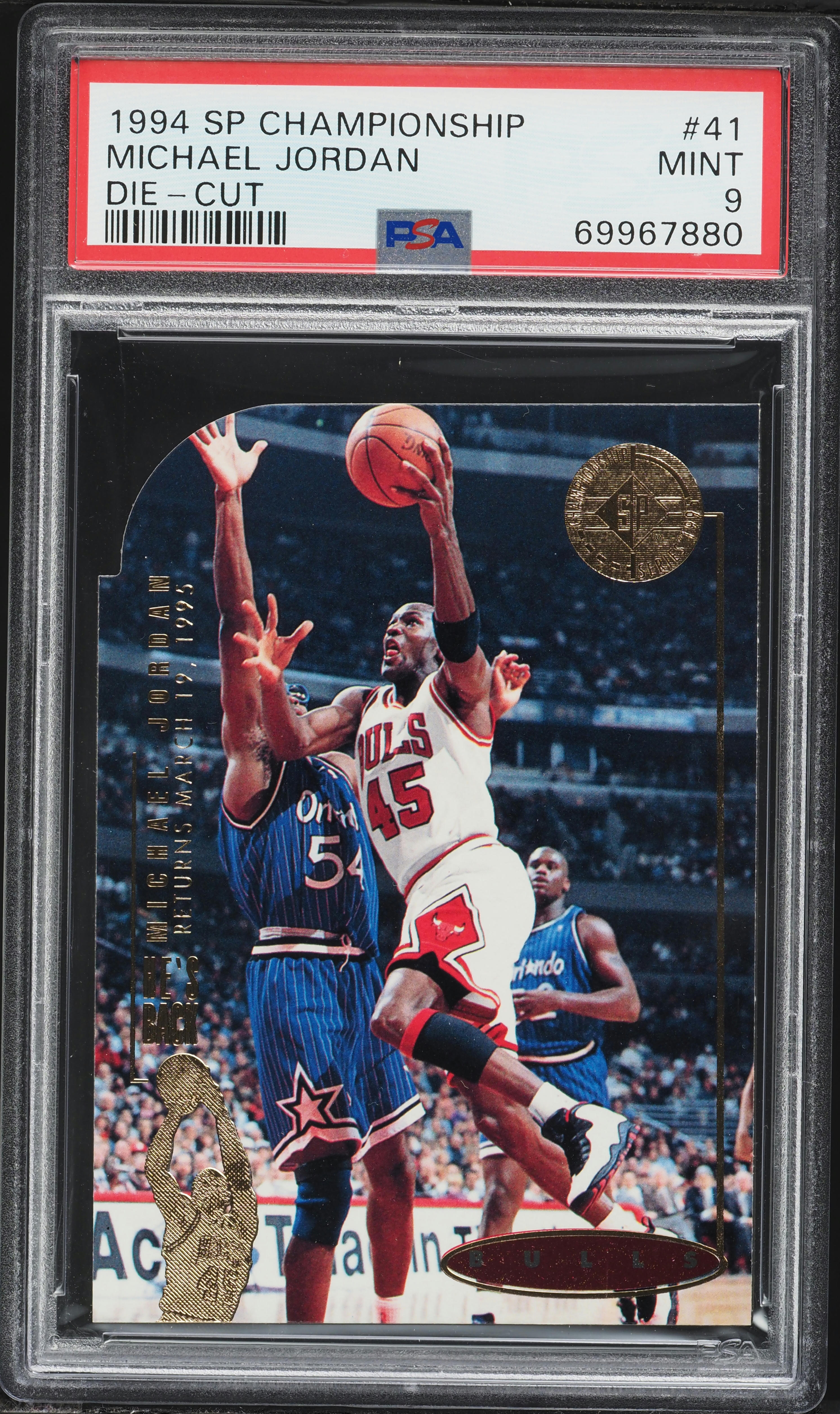 1994 SP Championship Die-Cut Michael Jordan #41 PSA 9 MINT on
