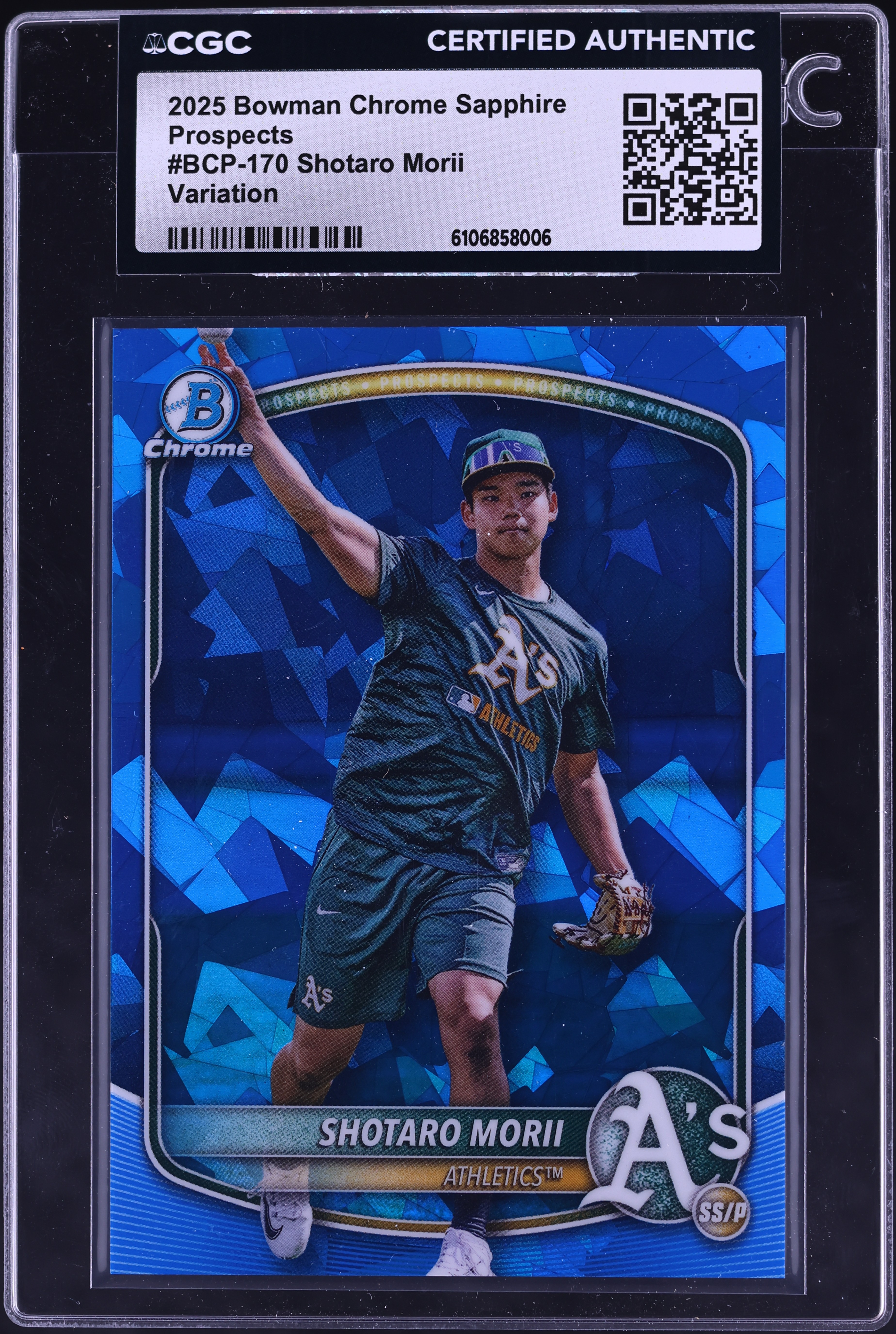 2025 Bowman Chrome Sapphire Variation Shotaro Morii PROSPECT #BCP 