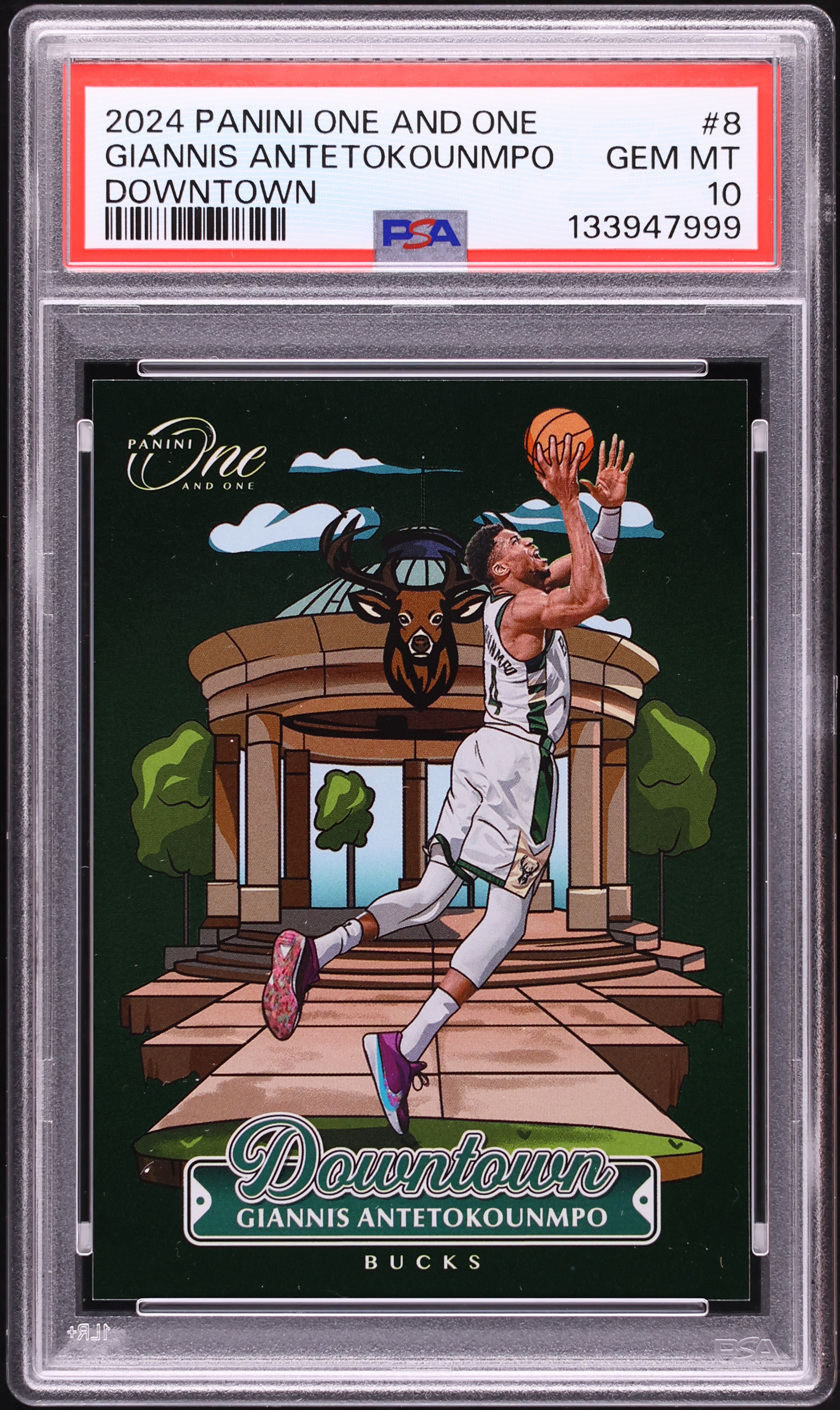 2024 Panini One And One Downtown Giannis Antetokounmpo #8 PSA 10