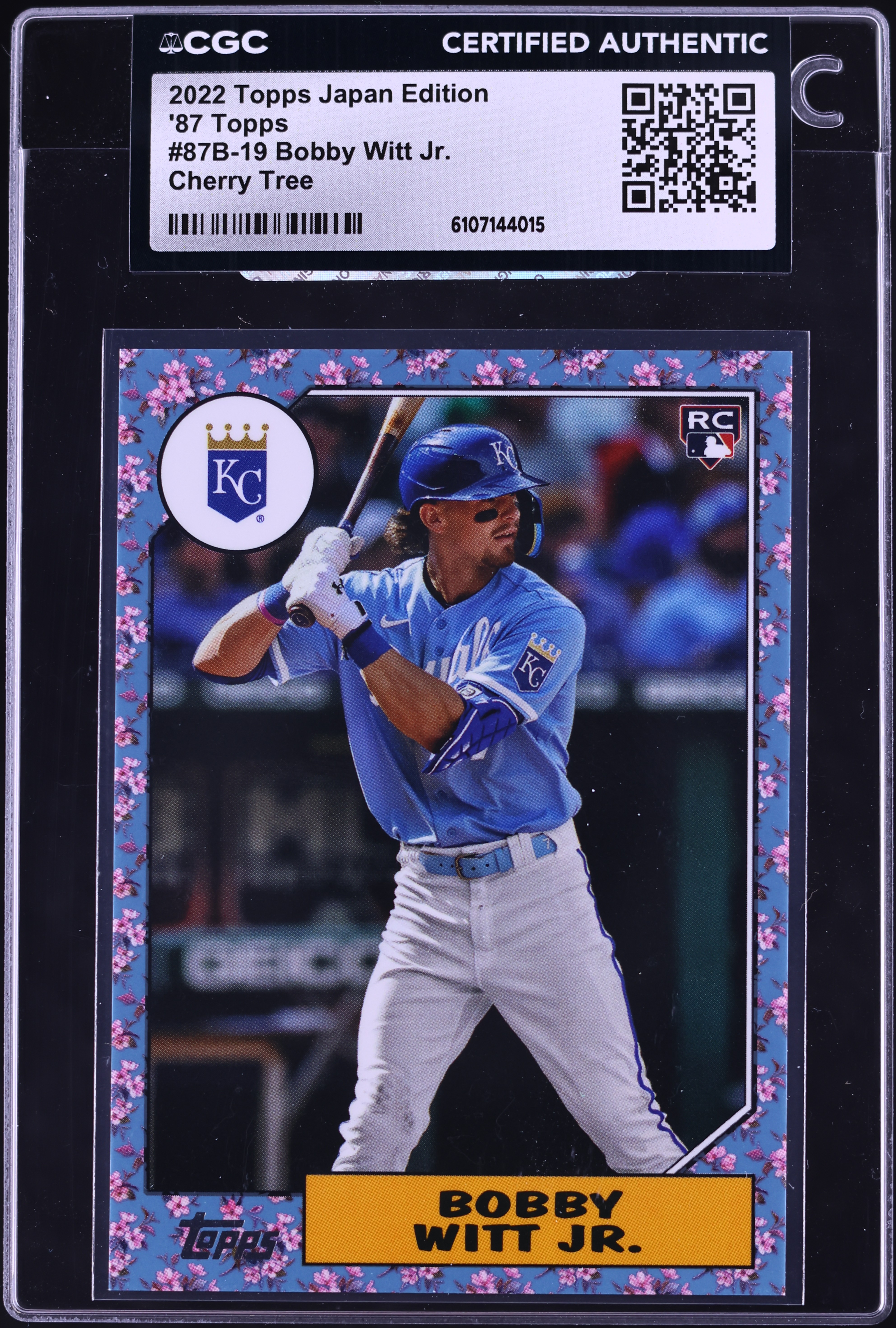 2022 Topps Japan Edition '87 Cherry Tree Bobby Witt Jr. ROOKIE