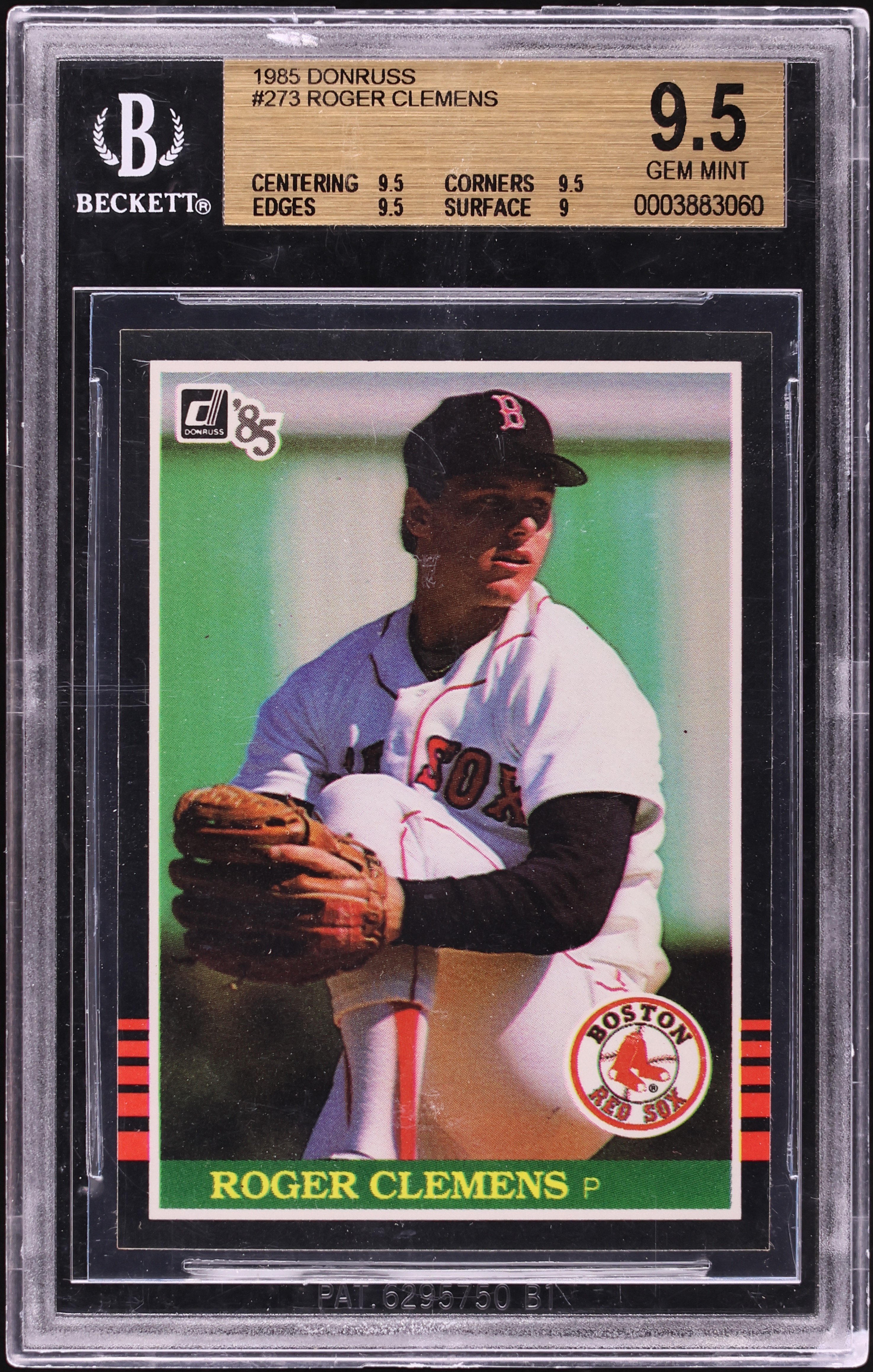 1985 Donruss Roger Clemens ROOKIE #273 BGS 9.5 GEM MINT on
