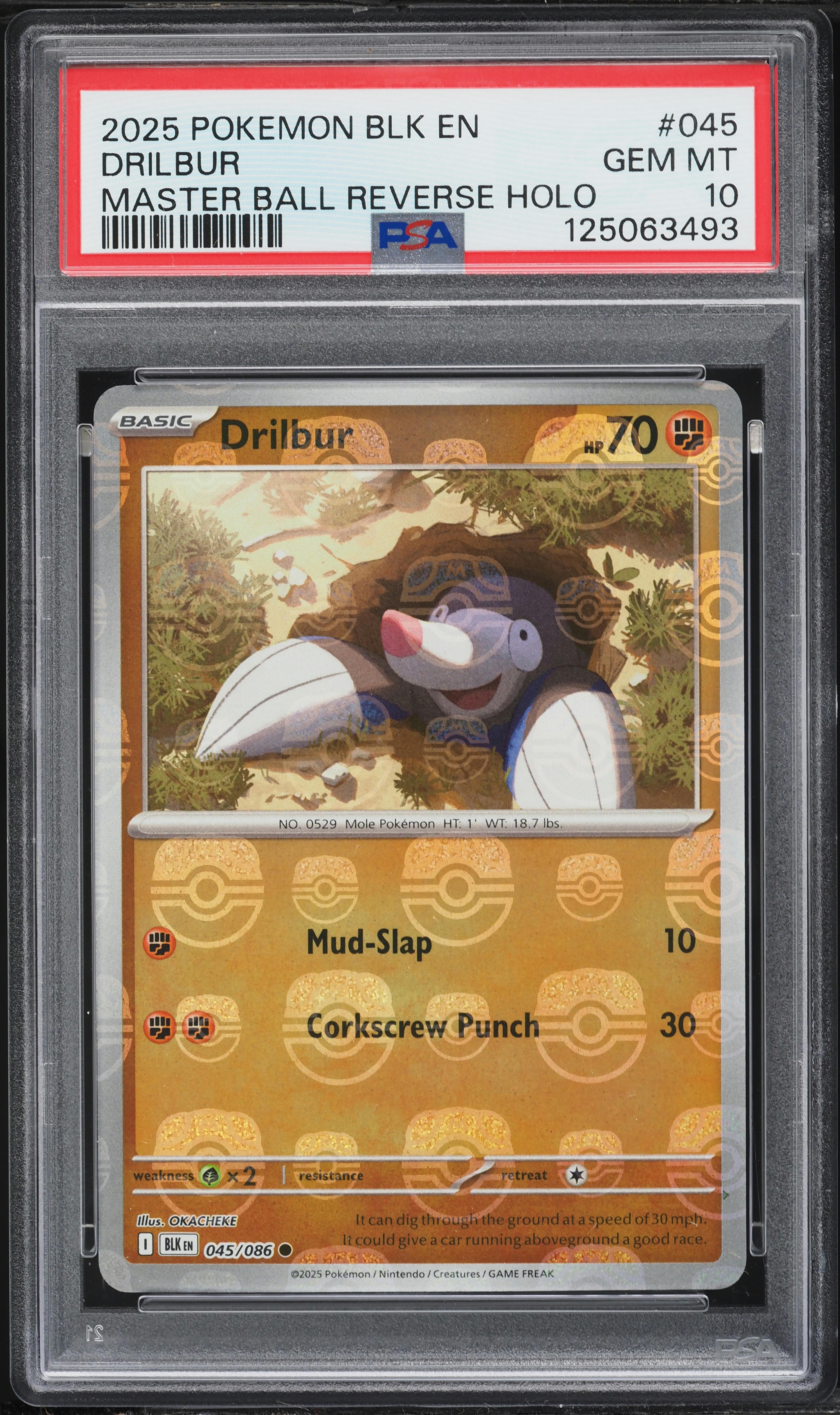 2025 Pokemon Scarlet & Violet Black Bolt Master Ball Reverse Holo