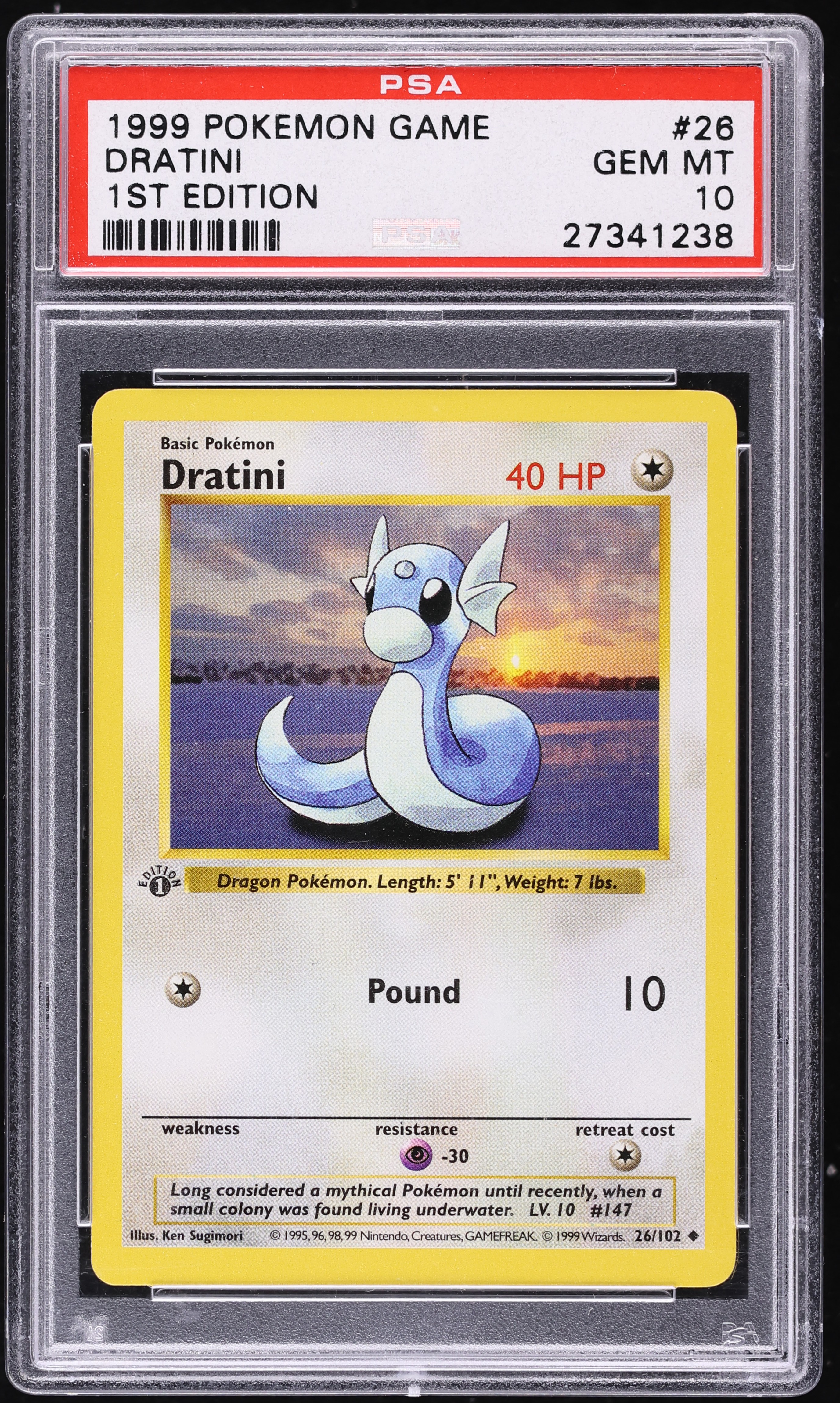 1995 dratini pokemon card value 2002 Legendary Collection Reverse Holo #72 CGC 9 MINT on Fanatics Collect This is of the Uncommon rarity. 1999 Pokemon Base Set Shadowless