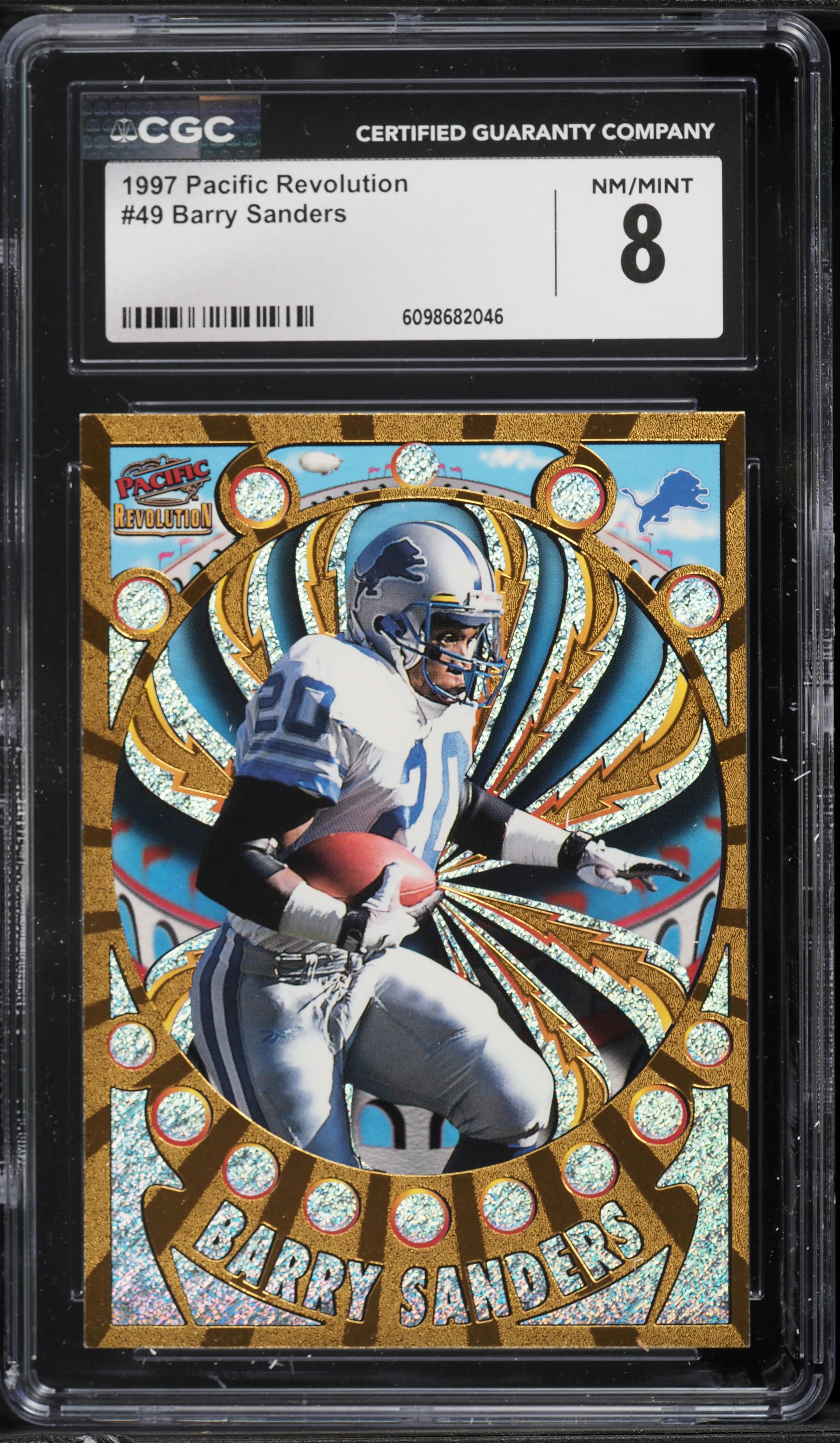 1997 Pacific Revolution Barry Sanders #49 CGC 8 NM-MT on Fanatics