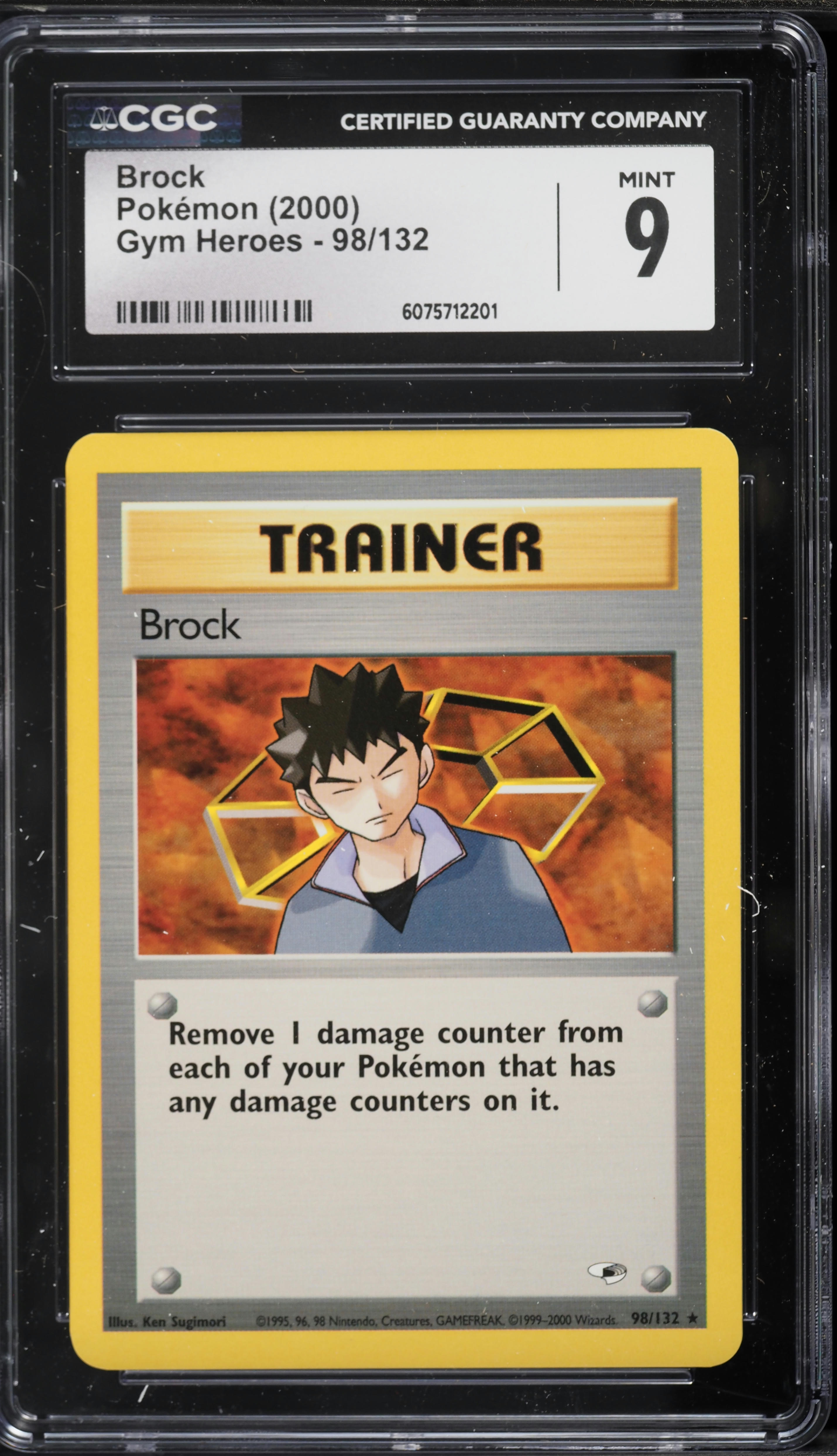 pokemon card brock Vintage Uncommon (You cant use this attack if your Bench is full.) [1F] Hook Shot (20) Dont apply Resistance for this attack Brock's Pewter City Gym -