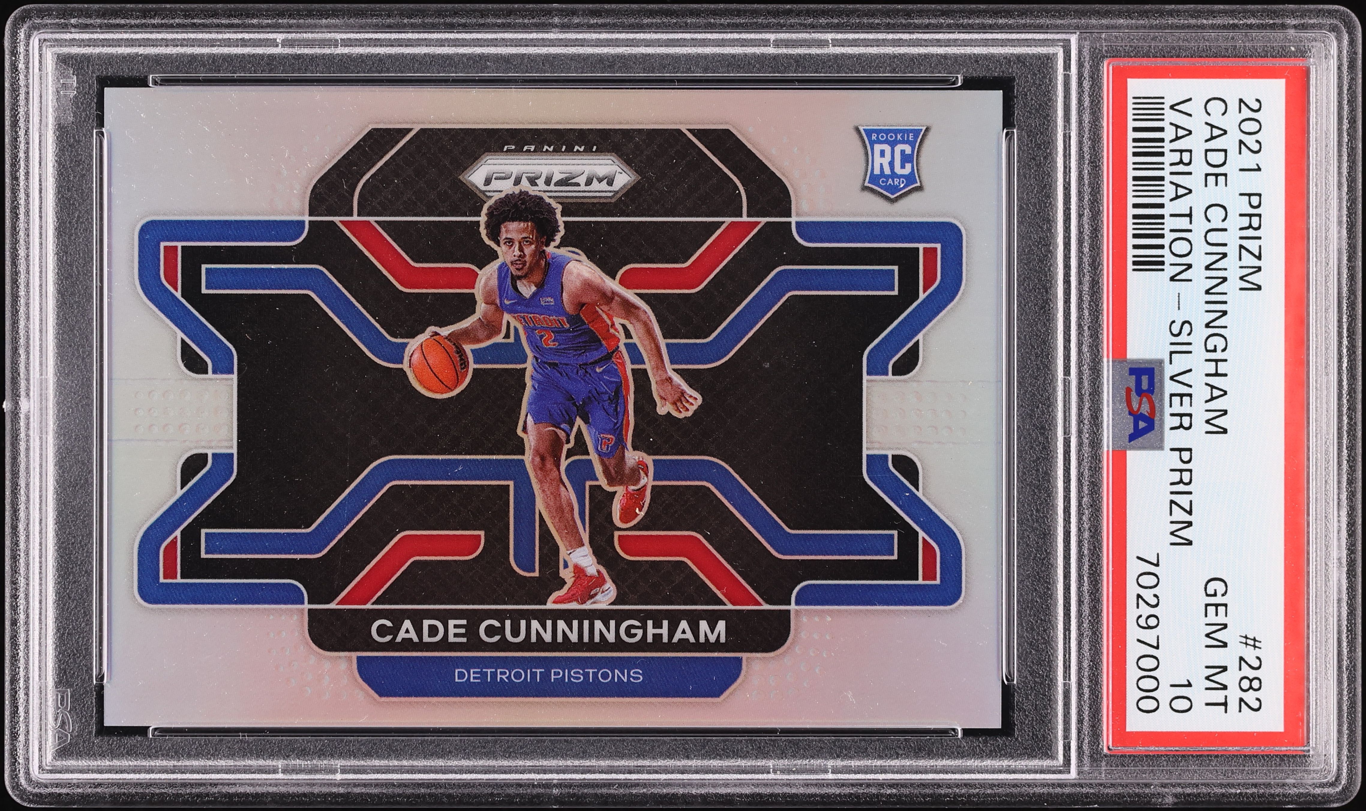 2021 Panini Prizm Variation Silver Cade Cunningham ROOKIE #282 PSA