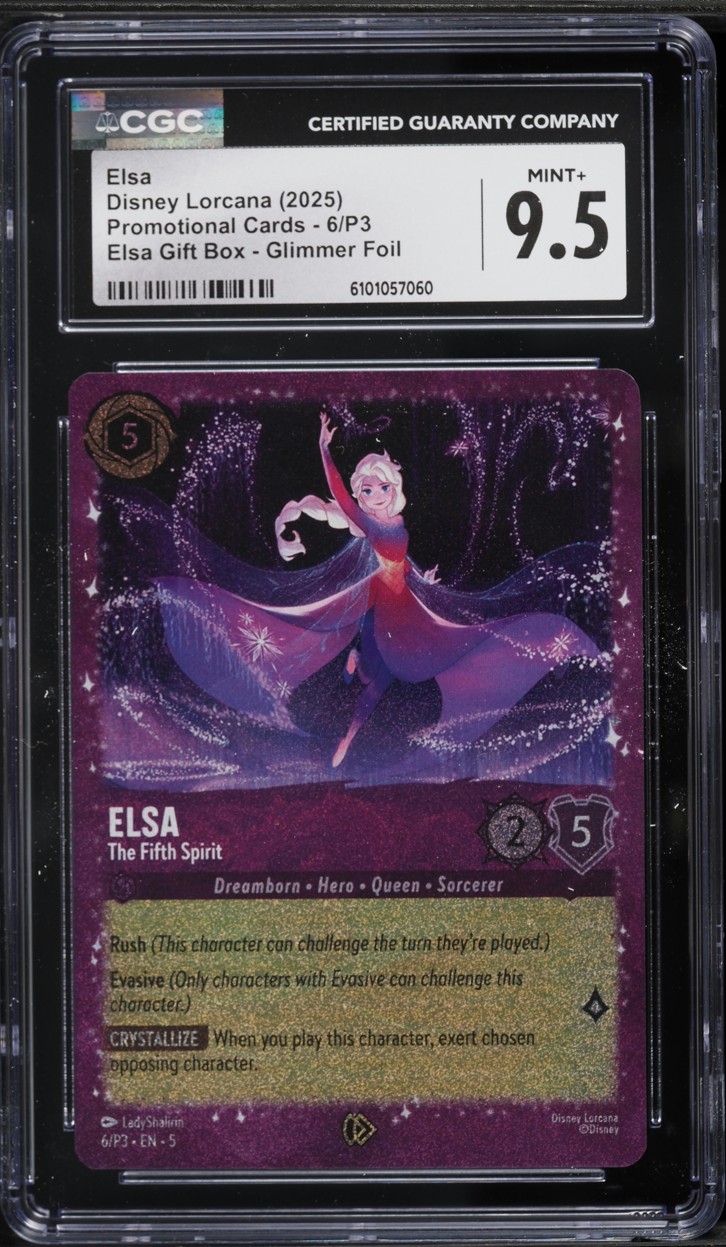 2025 Disney Lorcana Promo Gift Box Glimmer Foil Elsa #6 CGC 9.5