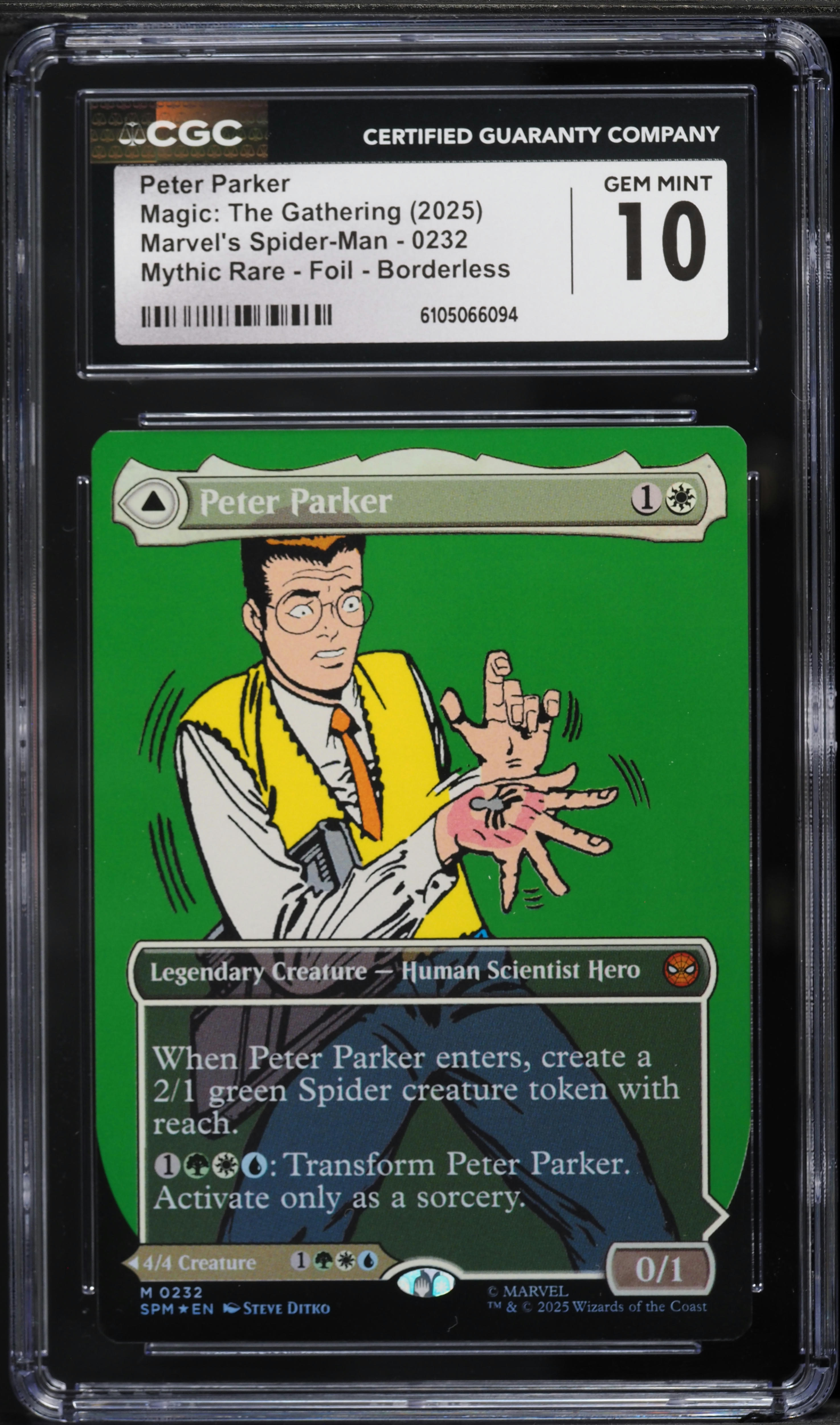 2025 Magic The Gathering Marvel's Spider-Man Foil Borderless Peter