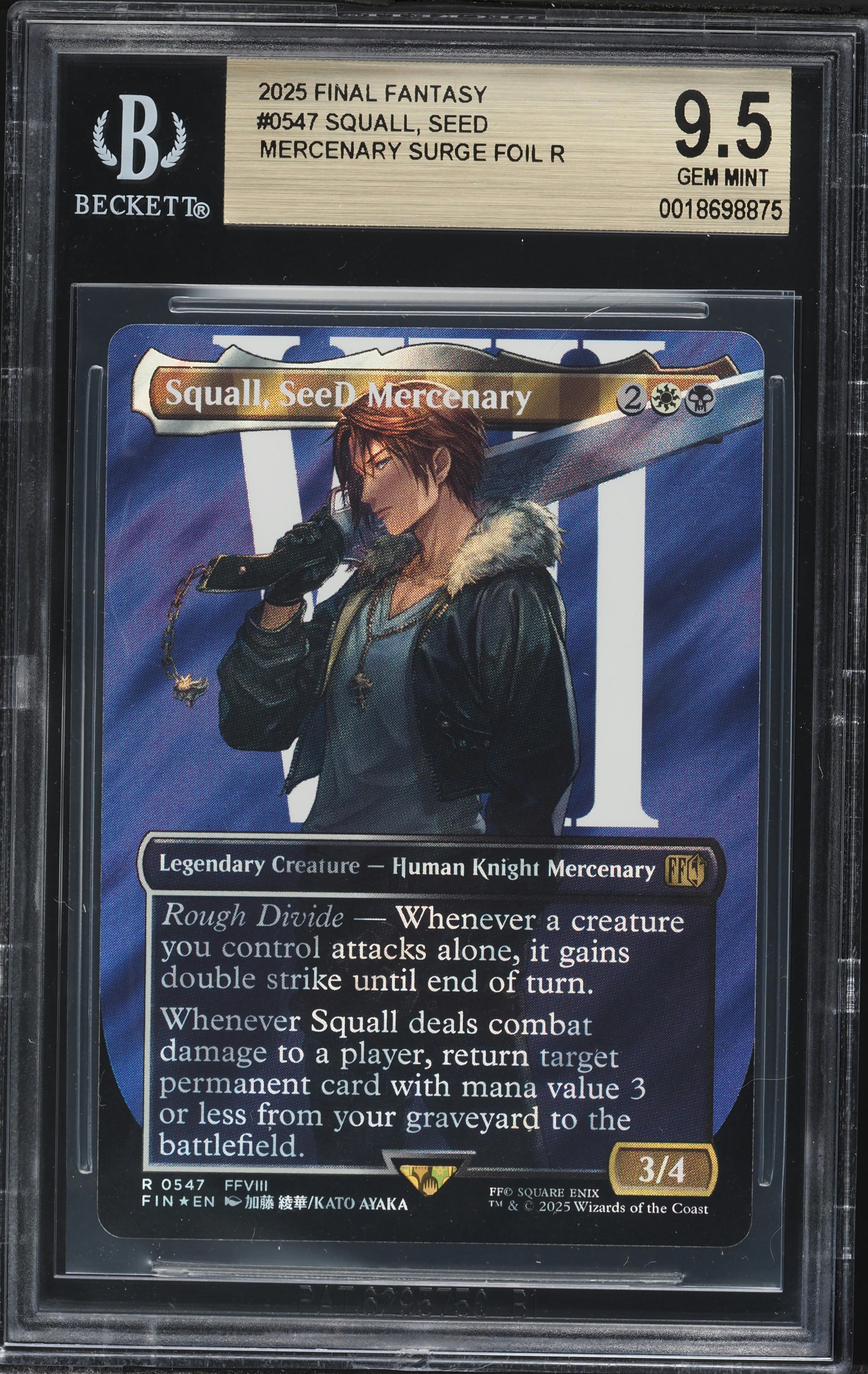 2025 MTG Final Fantasy Borderless Surge Foil Squall, Seed Mercenary BGS 9.5  GEM MINT on Fanatics Collect