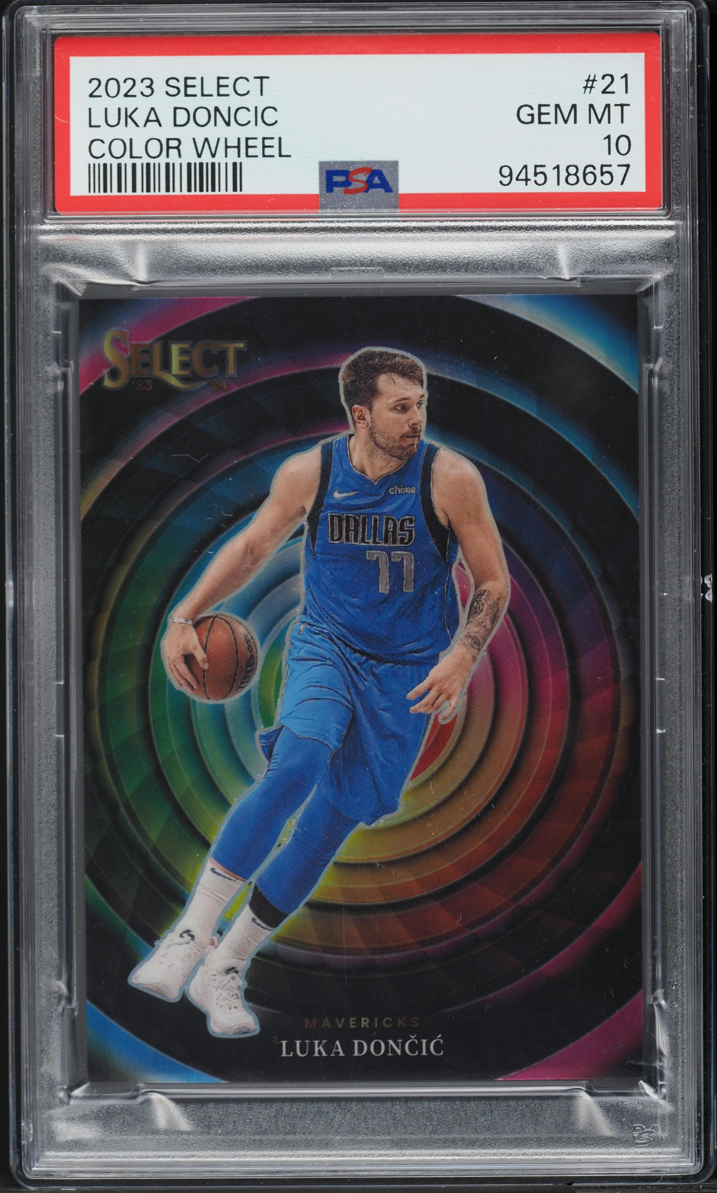 2023 Select Color Wheel Luka Doncic #21 PSA 10 GEM MINT on