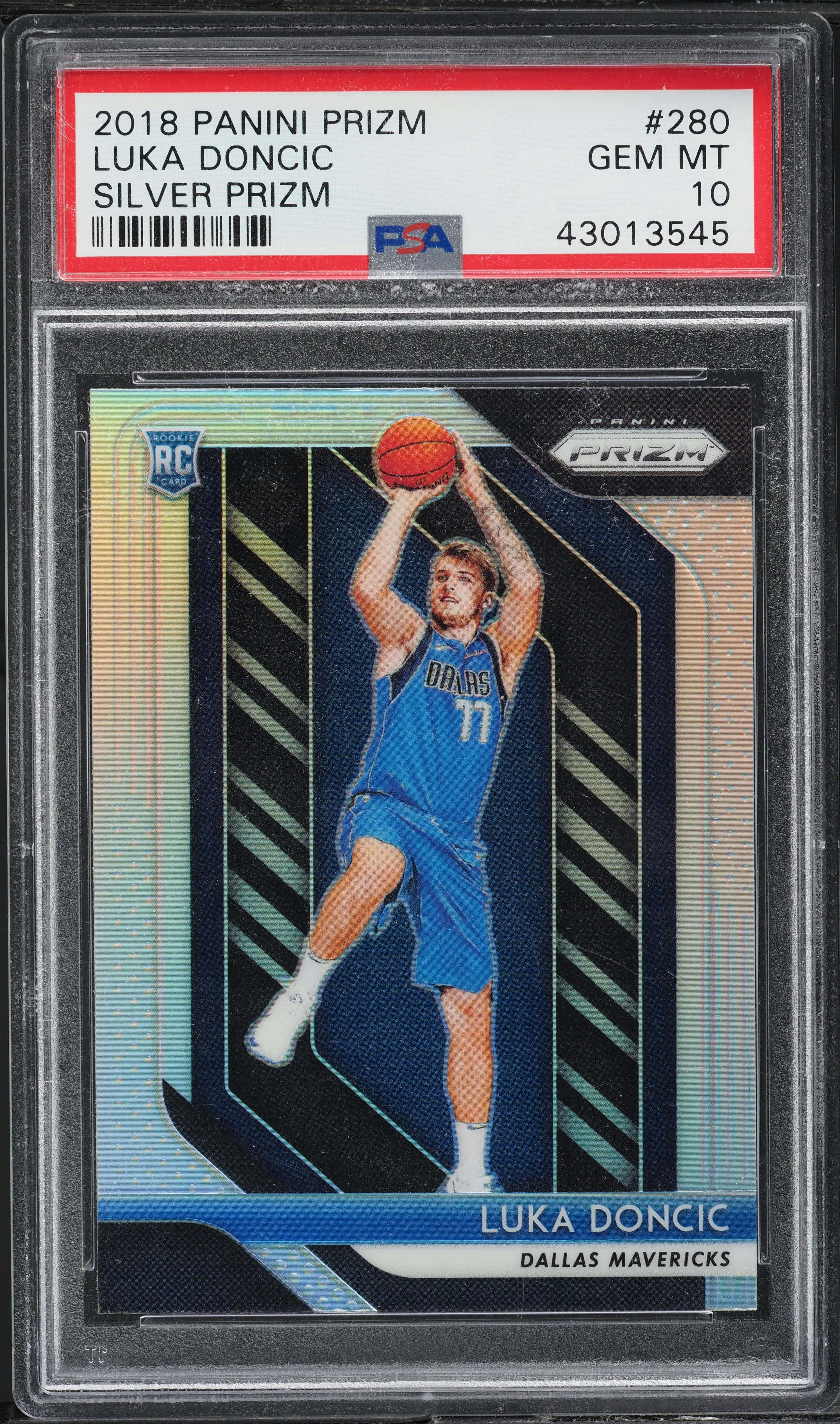 2018 Panini Prizm Silver Luka Doncic ROOKIE #280 PSA 10 GEM MINT