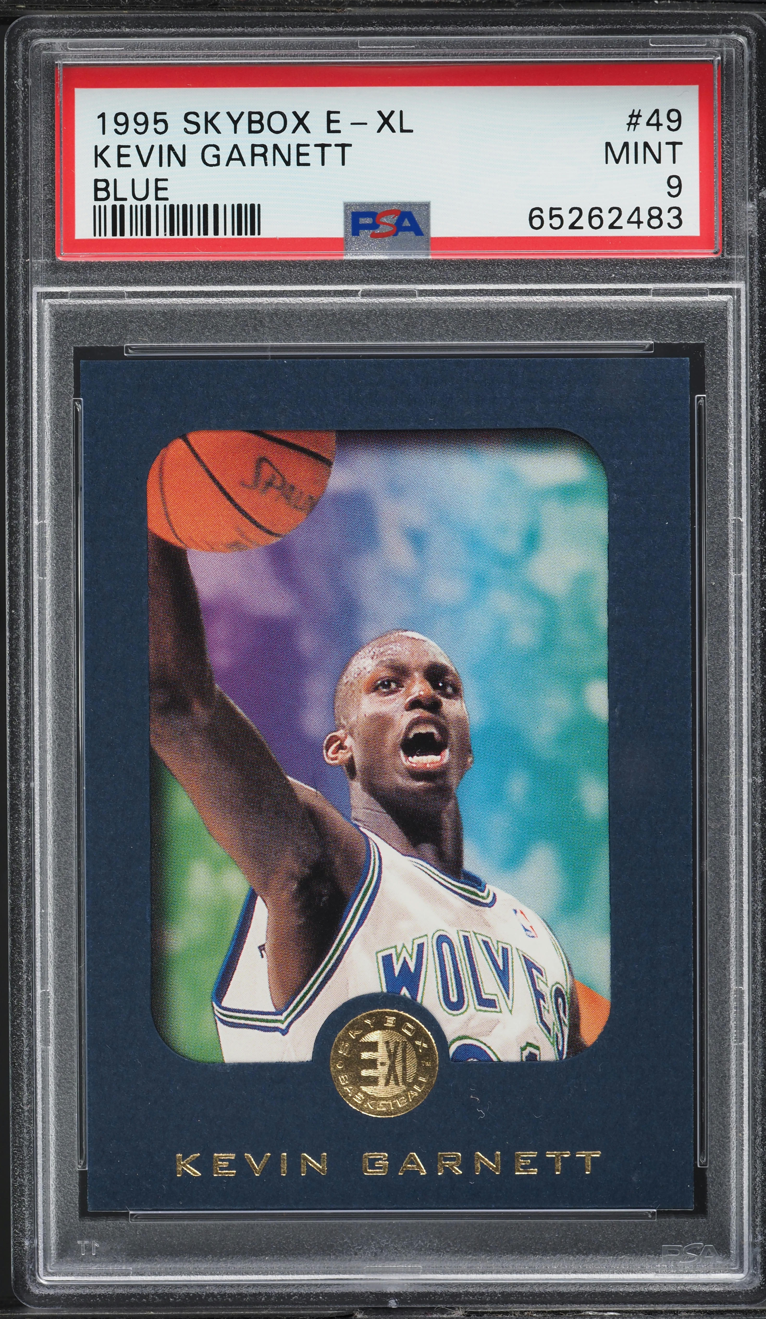 1995 Skybox E-XL Blue Kevin Garnett ROOKIE #49 PSA 9 MINT on
